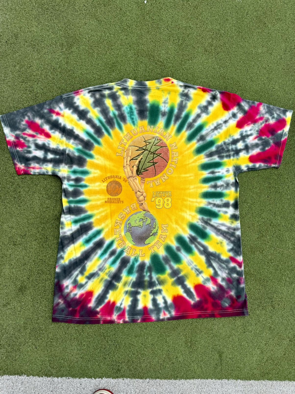 Grateful Dead × Liquid Blue × Vintage 1996 Grateful Dead Lithuania Vintage 90’s Band Tour T-Shirt Size US XL / EU 56 / 4 - 8 Thumbnail
