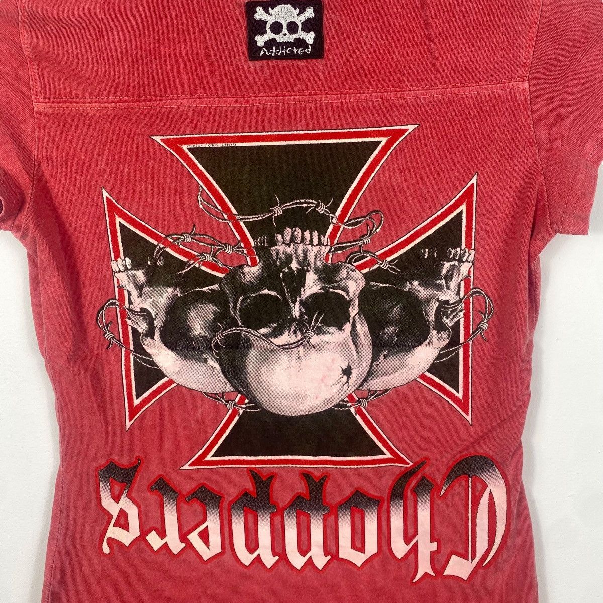 Other Spiral Girl CHOPPERS Skull Cross Graphic Women Tops Tee Size M / US 6-8 / IT 42-44 - 2 Thumbnail