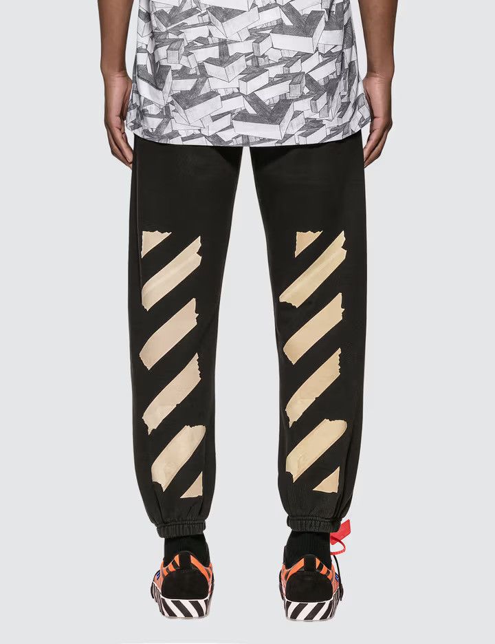 Black Tape Diagonals Logo Sweatpants