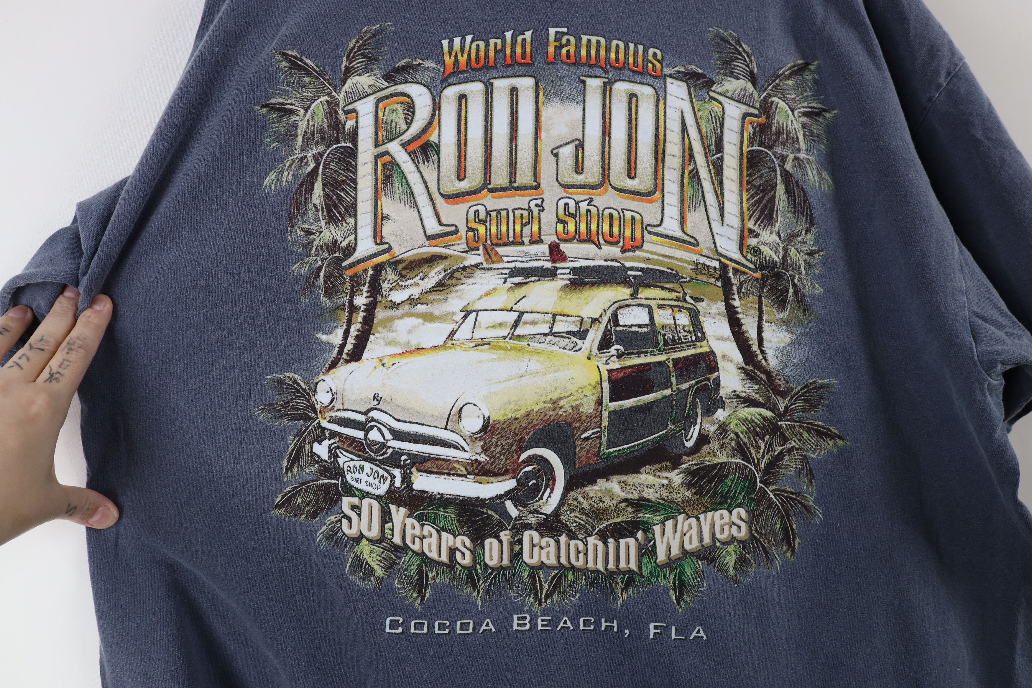 Vintage Vintage Ron Jon Surf Shop Stonewash Cocoa Beach T-Shirt Size US XL / EU 56 / 4 - 7 Thumbnail