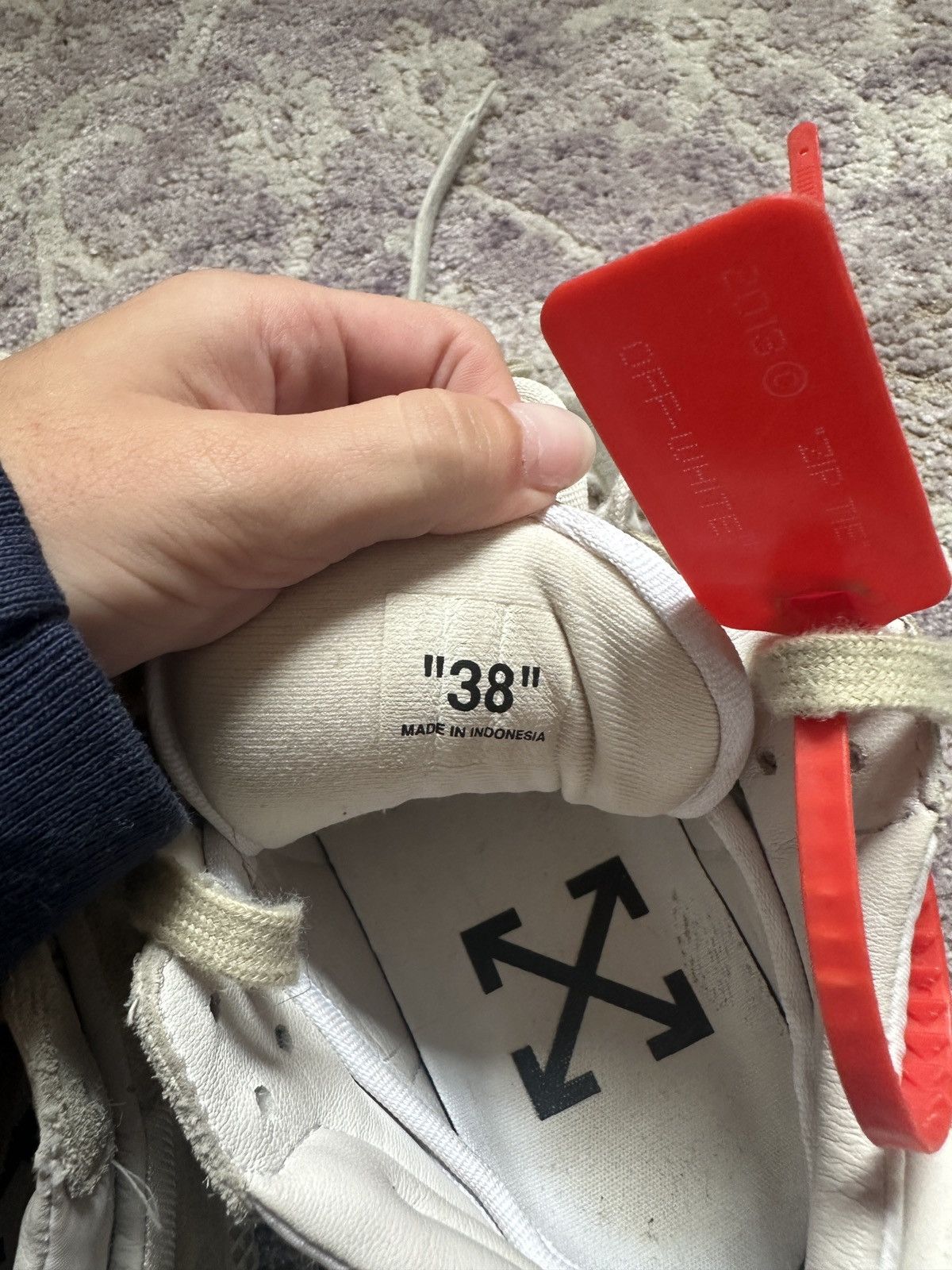Off-White Off-White Off Court Beige Low-Top Sneakers Size US 8 / IT 38 - 7 Thumbnail