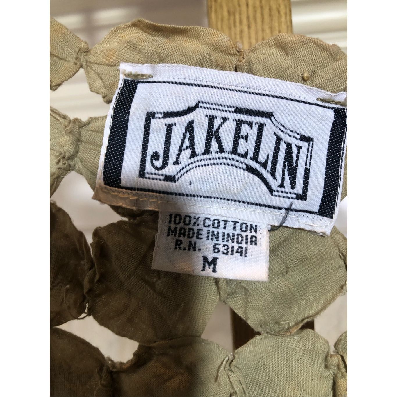 Other Jakelin Women’s Olive Green With Pearl Beaded Front Cardigan Size M / US 6-8 / IT 42-44 - 4 Thumbnail