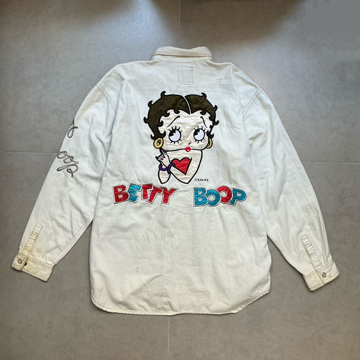 Other 90s Betty Boop Embroidery Shirt Size US M / EU 48-50 / 2 - 2 Thumbnail