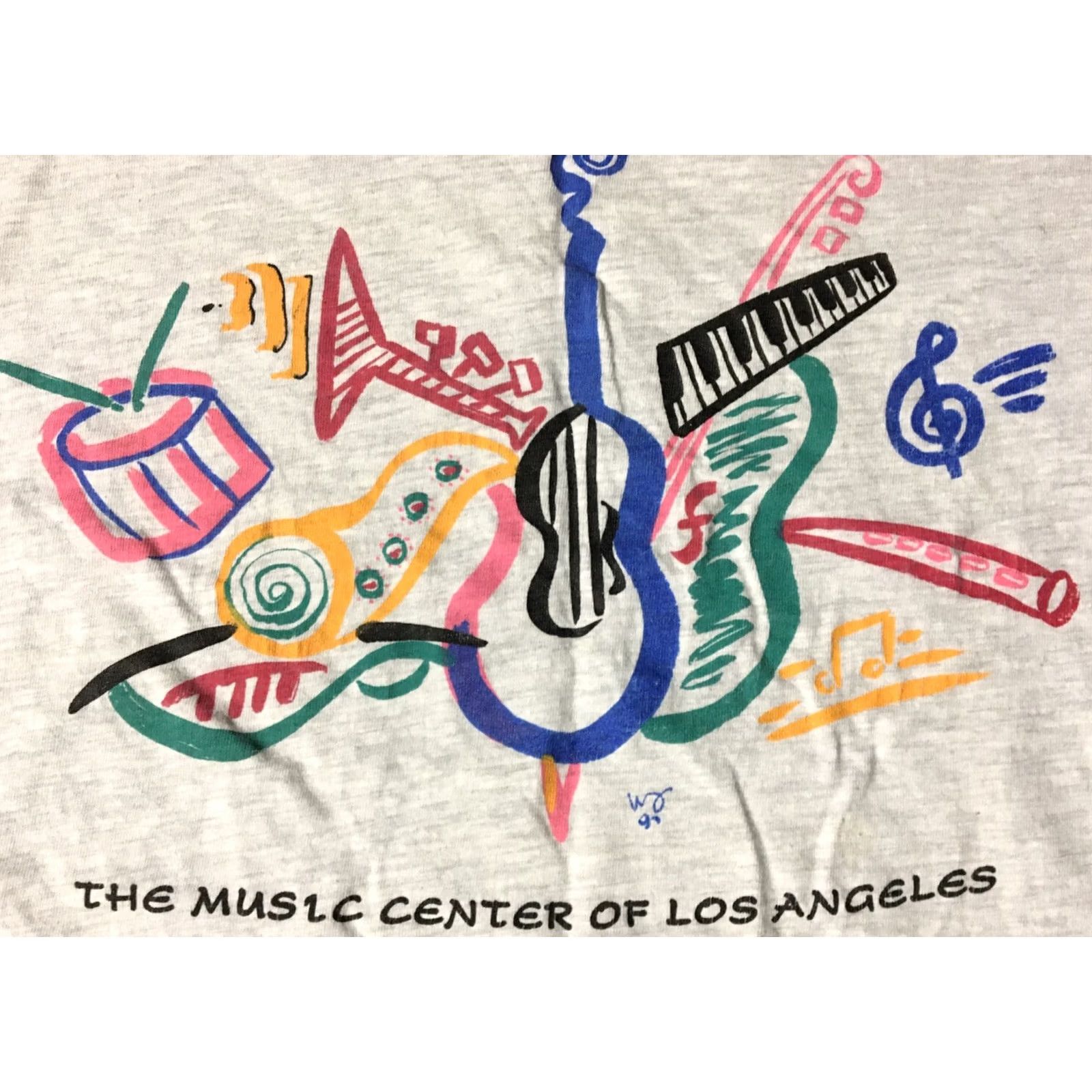 Hanes VINTAGE 90s Los Angeles Music Center Shirt XL Gray Hanes Regular Fit Short Sleeve Crew Neck Mens Art Opera Theater Single Stitch Logo 80s LA Size US XL / EU 56 / 4 - 2 Thumbnail