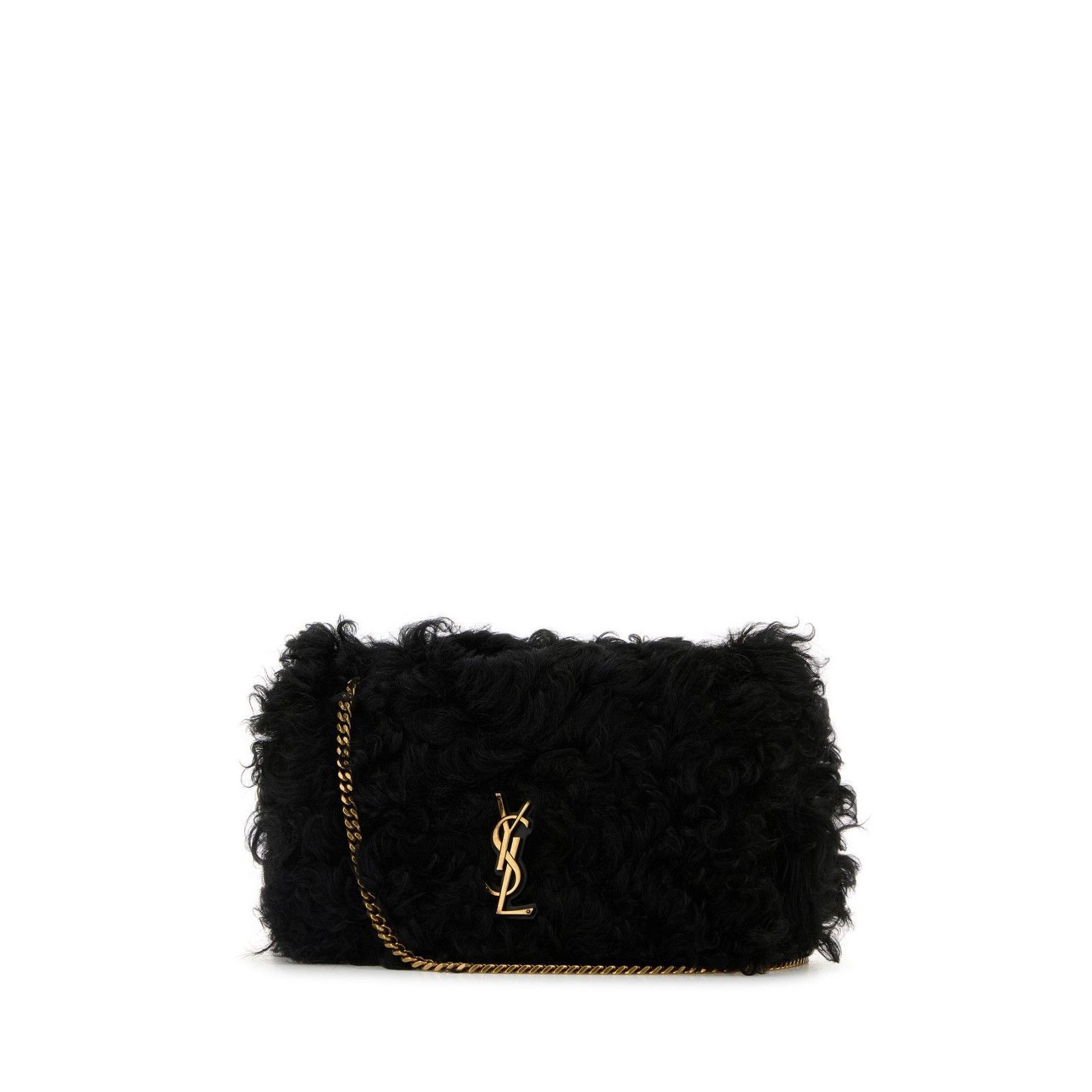 Saint Laurent Paris SAINT LAURENT Jamie Medium Black Shearling Shoulder Bag New Size ONE SIZE - 2 Thumbnail