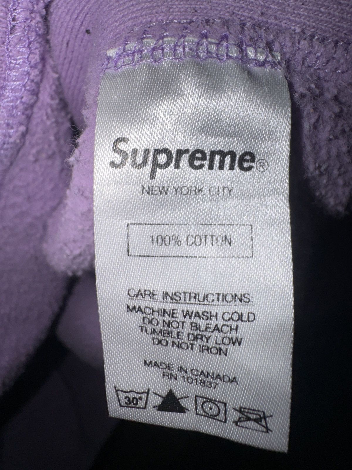 Supreme Supreme Studded Hoodie - Lilac size L Size US L / EU 52-54 / 3 - 7 Thumbnail
