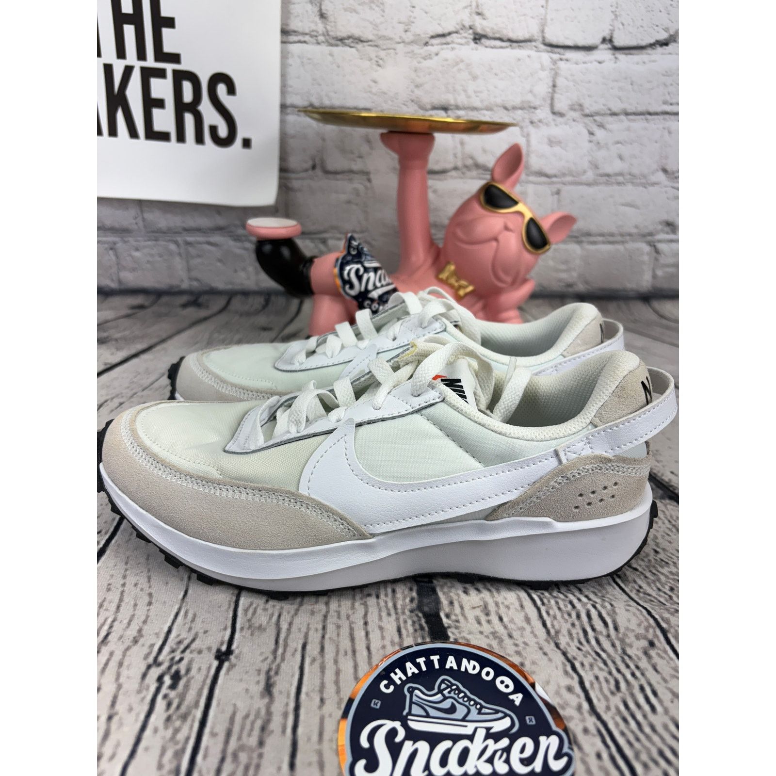 Nike Nike Waffle One Debut Running Shoes Womens 6 White Grey NEW Size US 6 / IT 36 - 3 Thumbnail