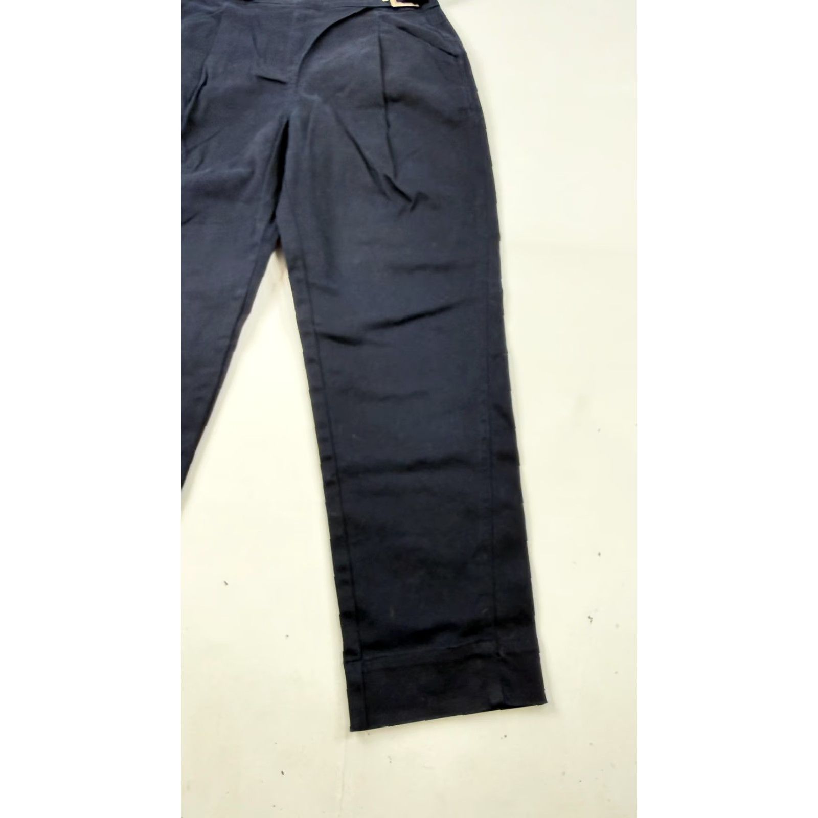 Ted Baker Ted Baker London Pants Womens 2 Black High Waist Belted Tapered Leg Ankle - Dress Pants, Women, Twill, Pockets, Buckle, Pleated, 24in Inseam Size 26" / US 2 / IT 38 - 2 Thumbnail