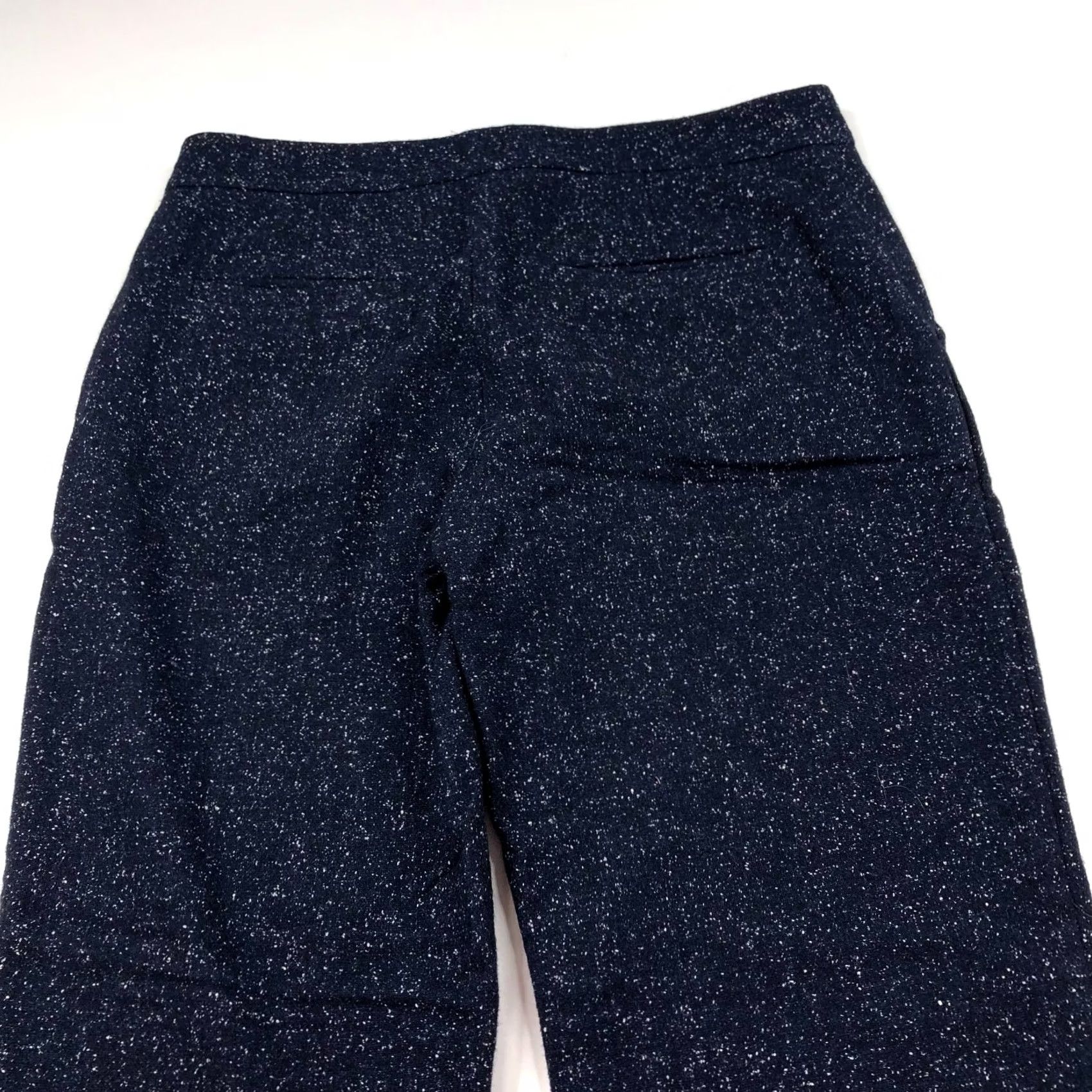 Club Monaco Club Monaco Pants Jogger Mid Rise Wool Silk Blue 0 30W 25L Inseam 25in Pockets Women Modern Straight Front Front Flat Front Pocketed Size 25" / US 0 / IT 36 - 3 Thumbnail