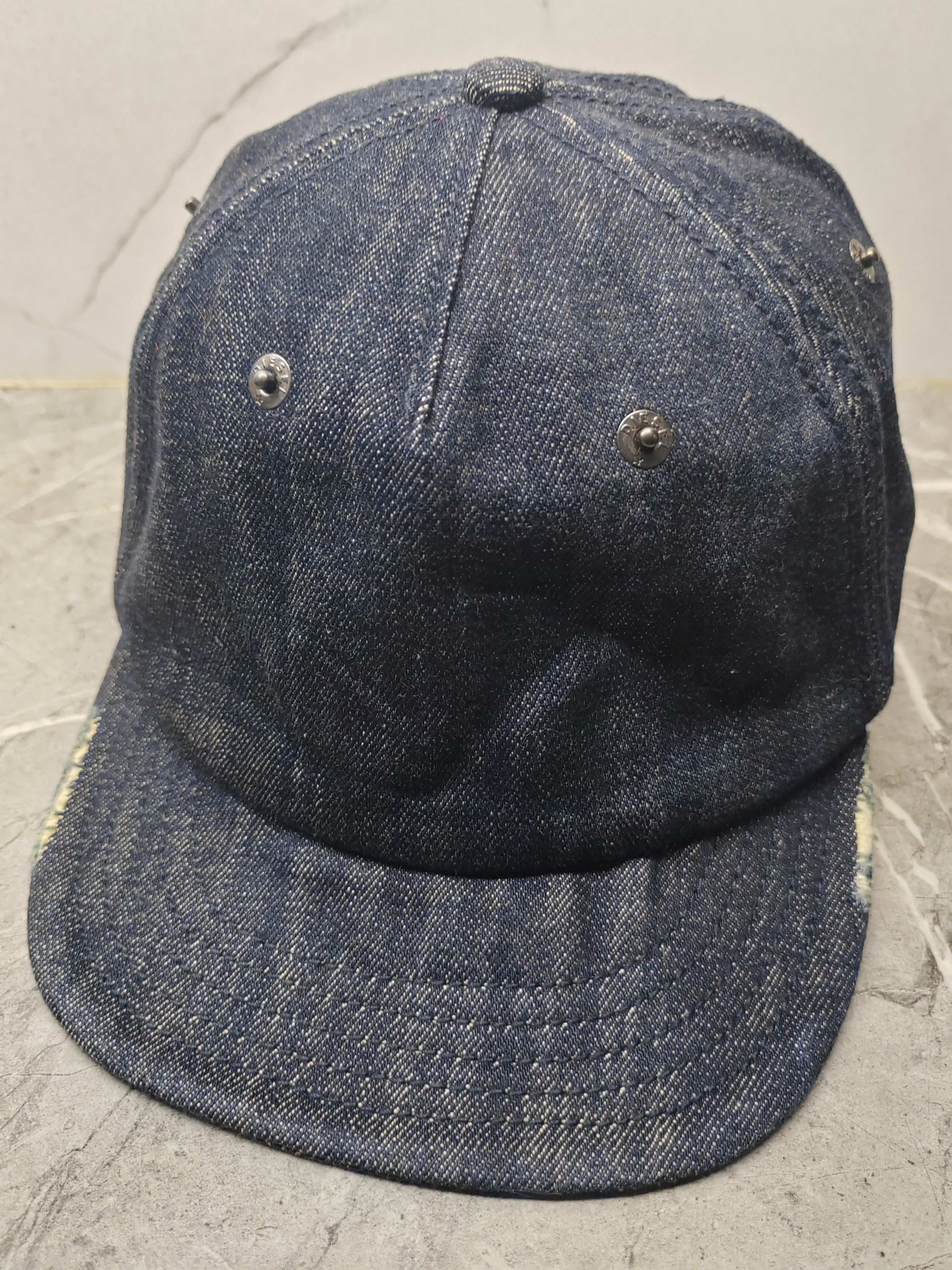 Diesel Vintage Diesel Denim Japanese Distressed Style Cap Hat Size ONE SIZE - 2 Thumbnail