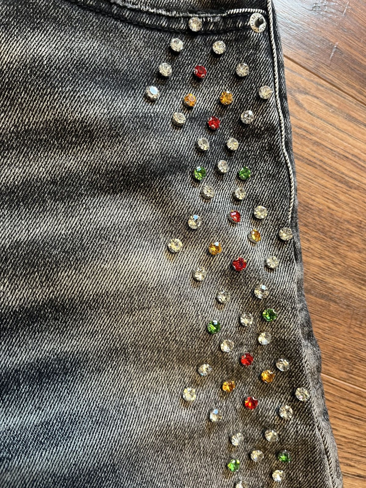 HMDD Hmdd black crystal baggy jorts Size US 36 / EU 52 - 4 Thumbnail