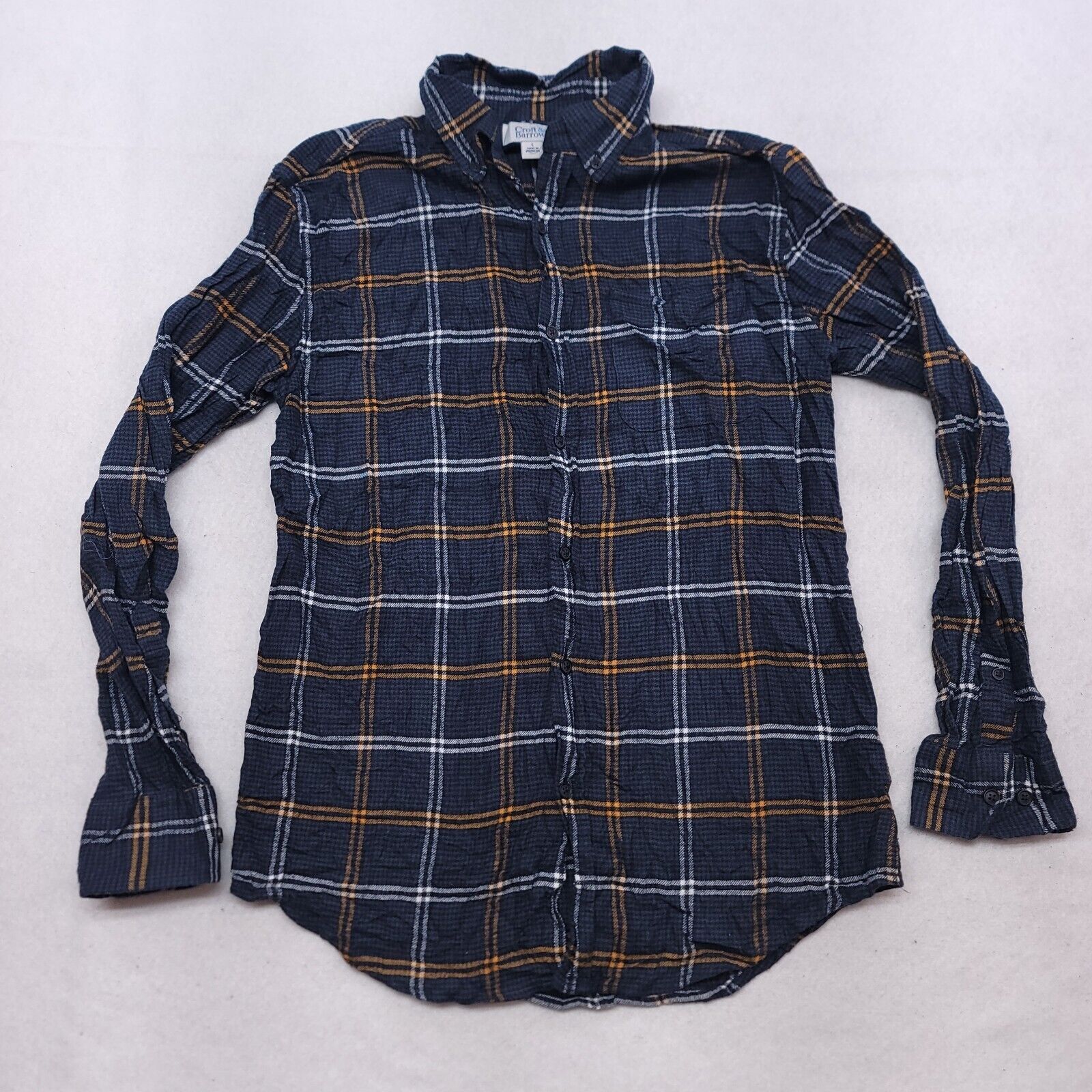 Croft & Barrow Croft & Barrow Windowpane Flannel Shirt Mens Size Small Blue Size US S / EU 44-46 / 1 - 2 Thumbnail