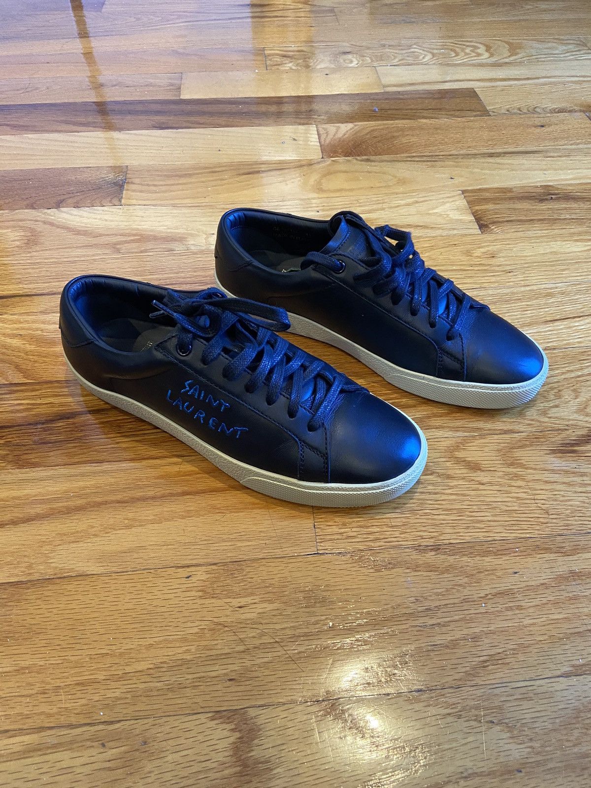 image of Saint Laurent Paris Saint Laurent Court Classic Sl/06 Black Shoes, Men's (Size 8)