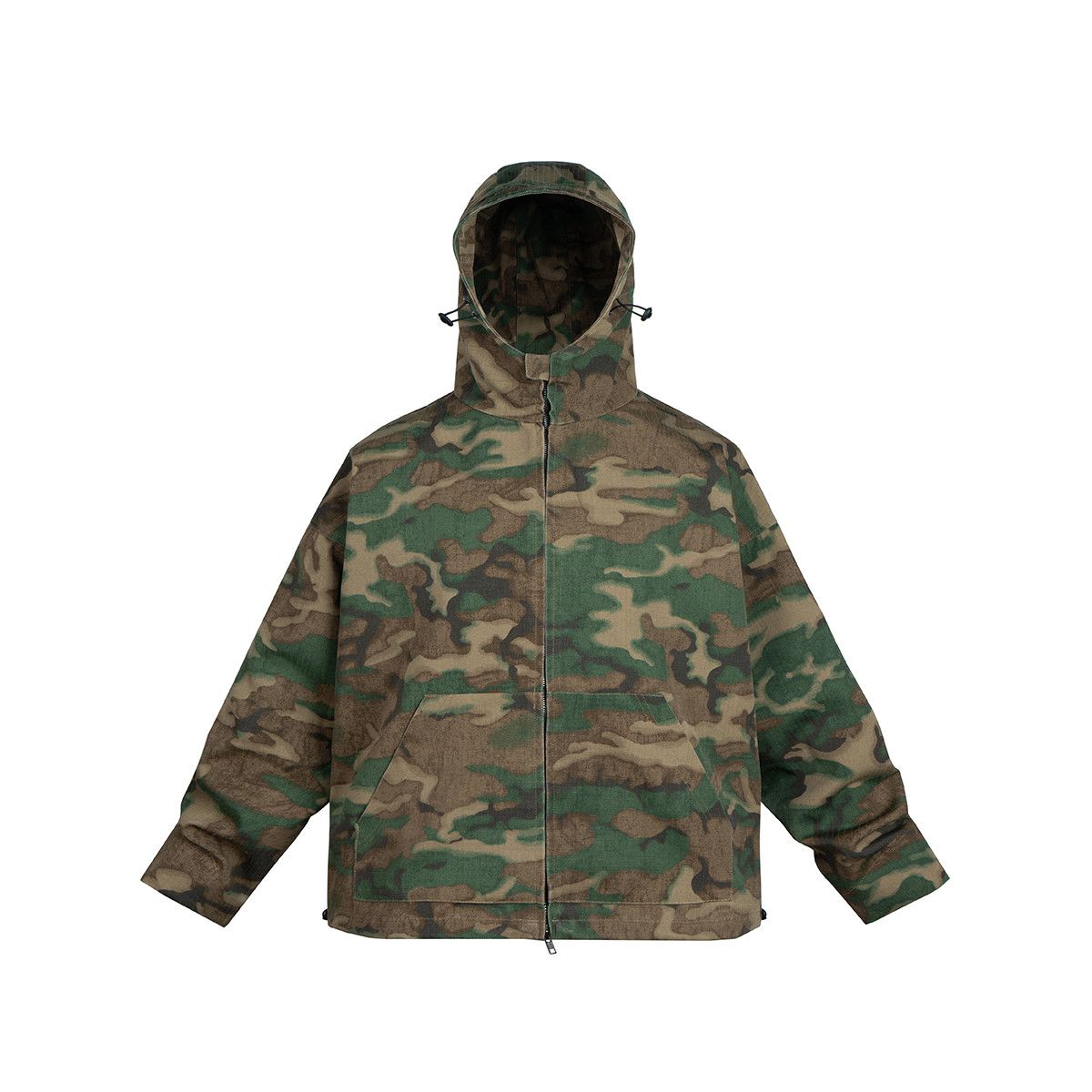 Japanese Brand × Vintage Streetwear Camouflage Hooded Army Jacket Size US XL / EU 56 / 4 - 1 Thumbnail
