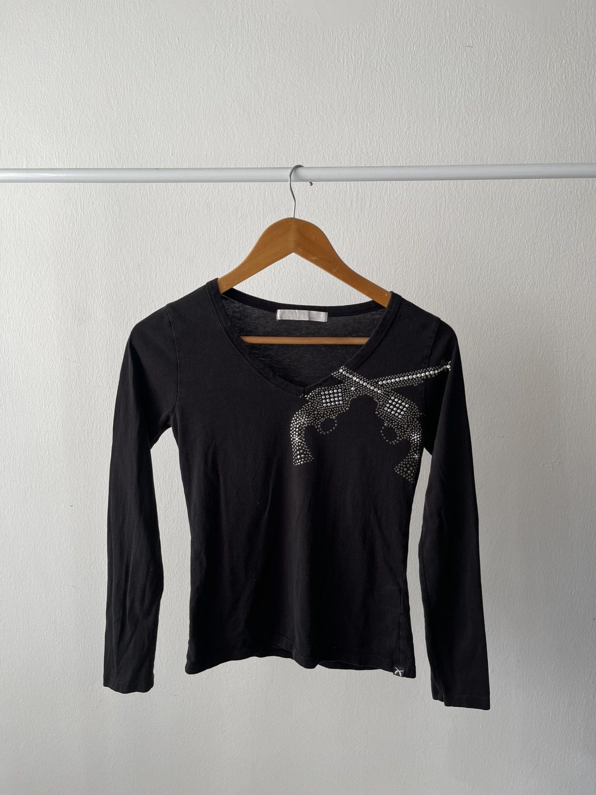 If Six Was Nine 2000s Roarguns Swarovski Long Sleeve A2 Size US XXS / EU 40 - 1 Thumbnail