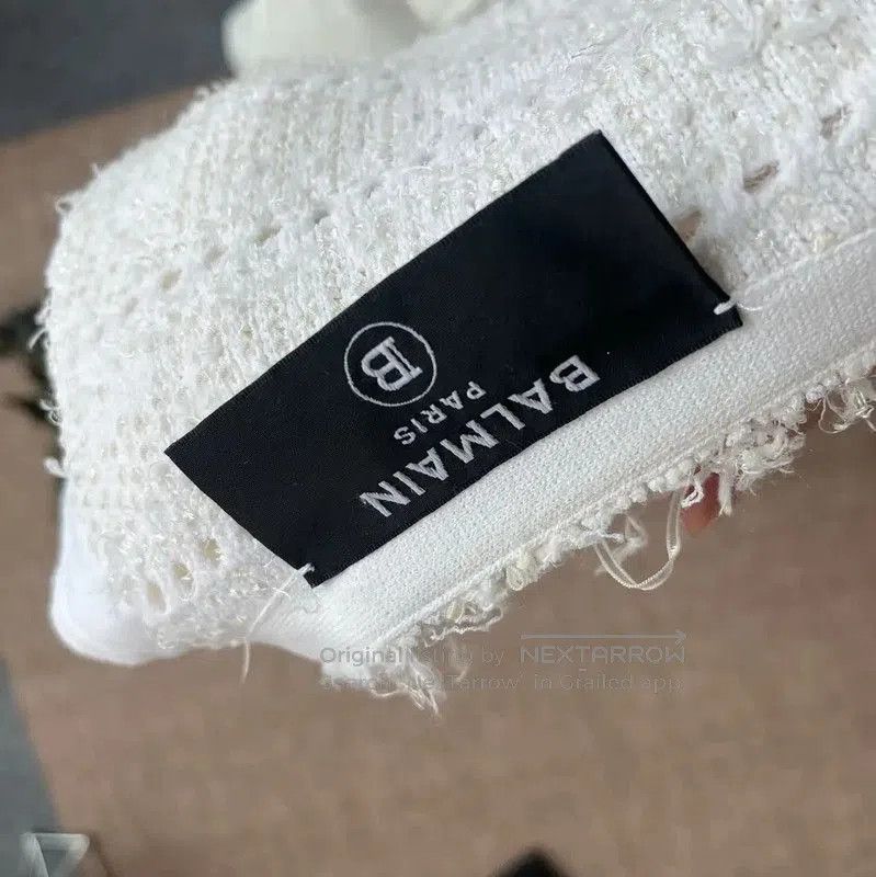 Balmain Balmain White Wool Women's Jacket XS . Size XS / US 0-2 / IT 36-38 - 4 Thumbnail