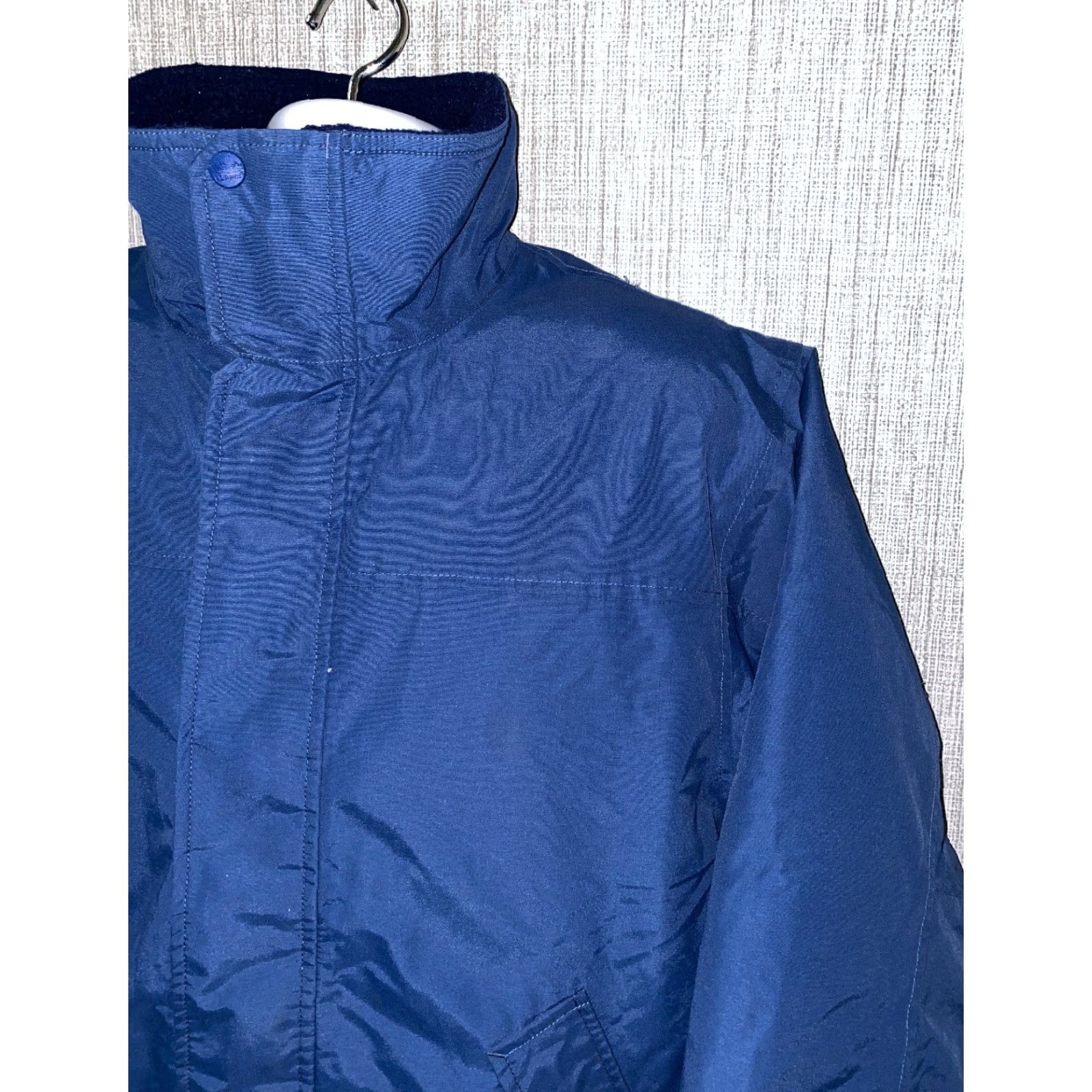 Vintage L.L. Bean Mens Blue Fleece Lined Full Zip Nylon Jacket Size US M / EU 48-50 / 2 - 2 Thumbnail