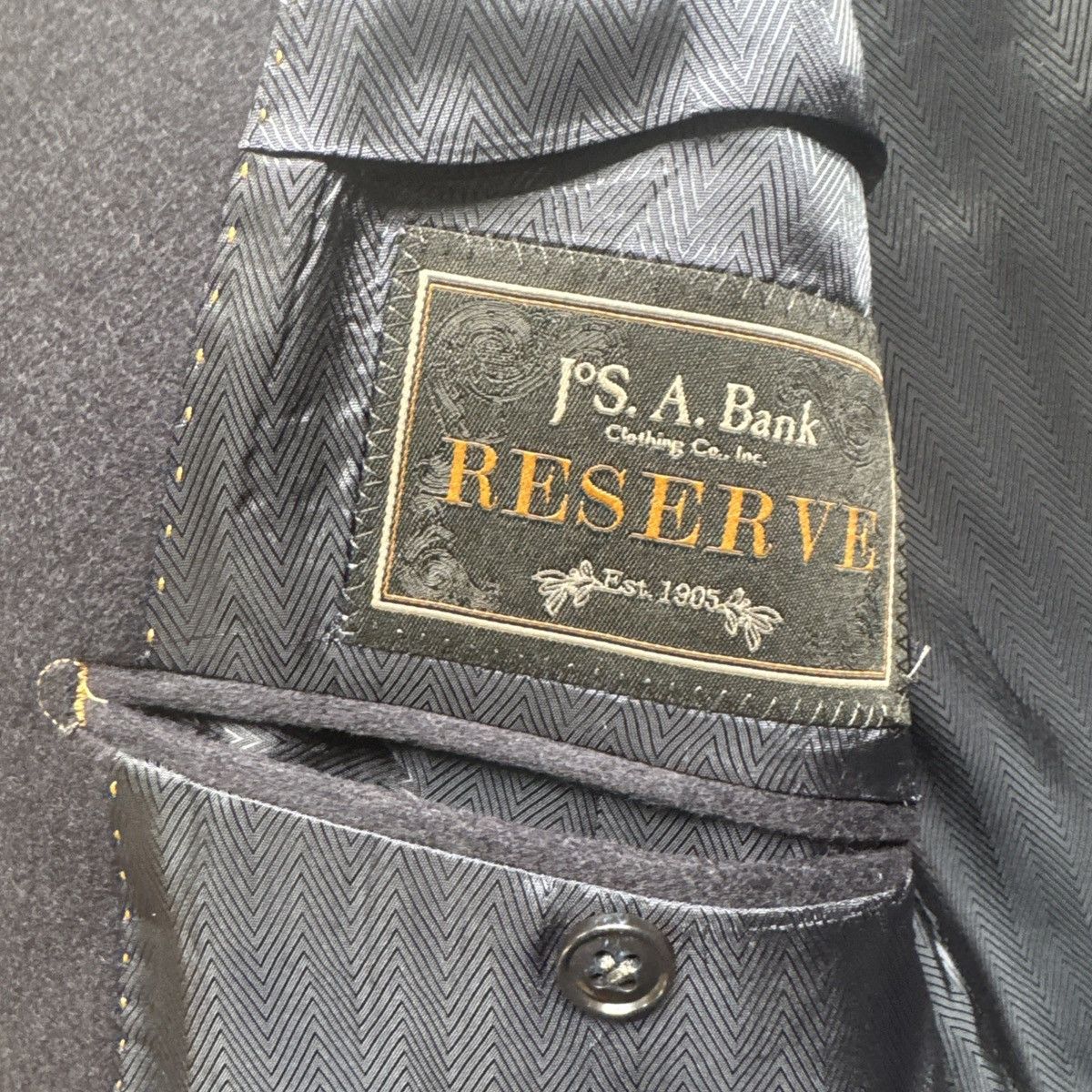 Jos. A. Bank Jos A Bank Reserve Blazer 100% Cashmere Mens 43R Size 42R - 7 Thumbnail