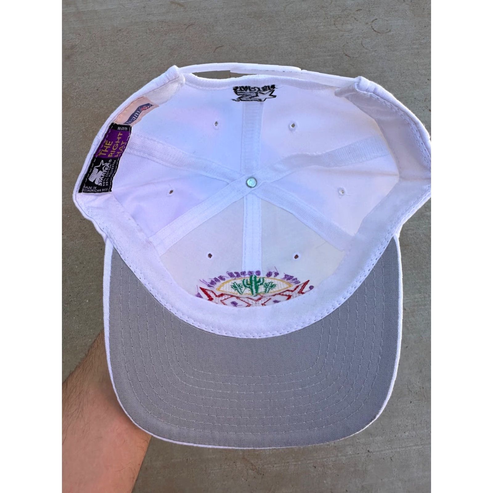 Starter VINTAGE Starter Baseball Cap Men Adjustable White Cotton Polyester Arizona Host To Super Bowl XXX 1996 Classic Dad Outdoor Western Cap Mens Size ONE SIZE - 4 Thumbnail