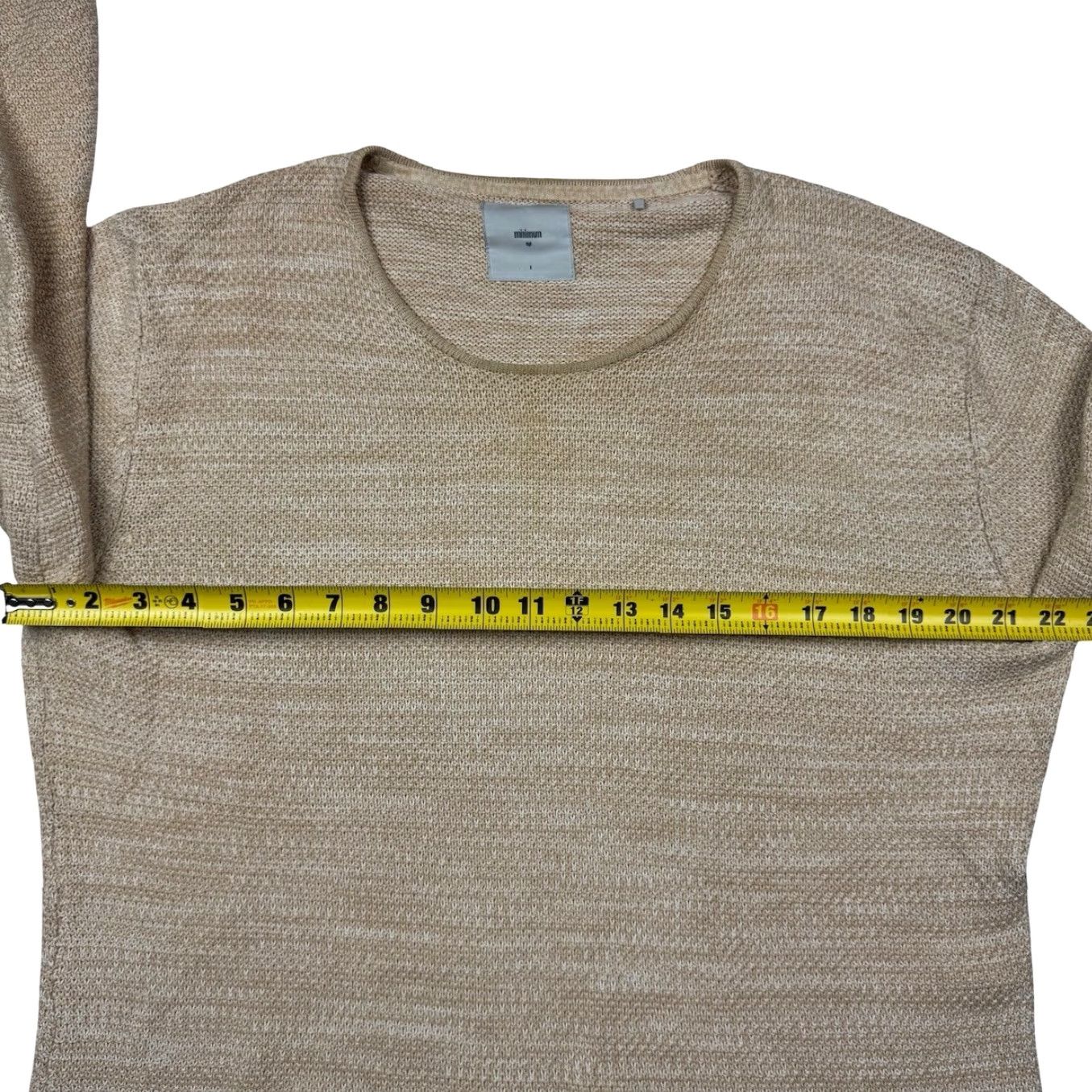 Minimum Minimum Denmark Men’s Reiswood 100% Cotton L/S Pullover Sweater Tan Medium Size US M / EU 48-50 / 2 - 6 Thumbnail