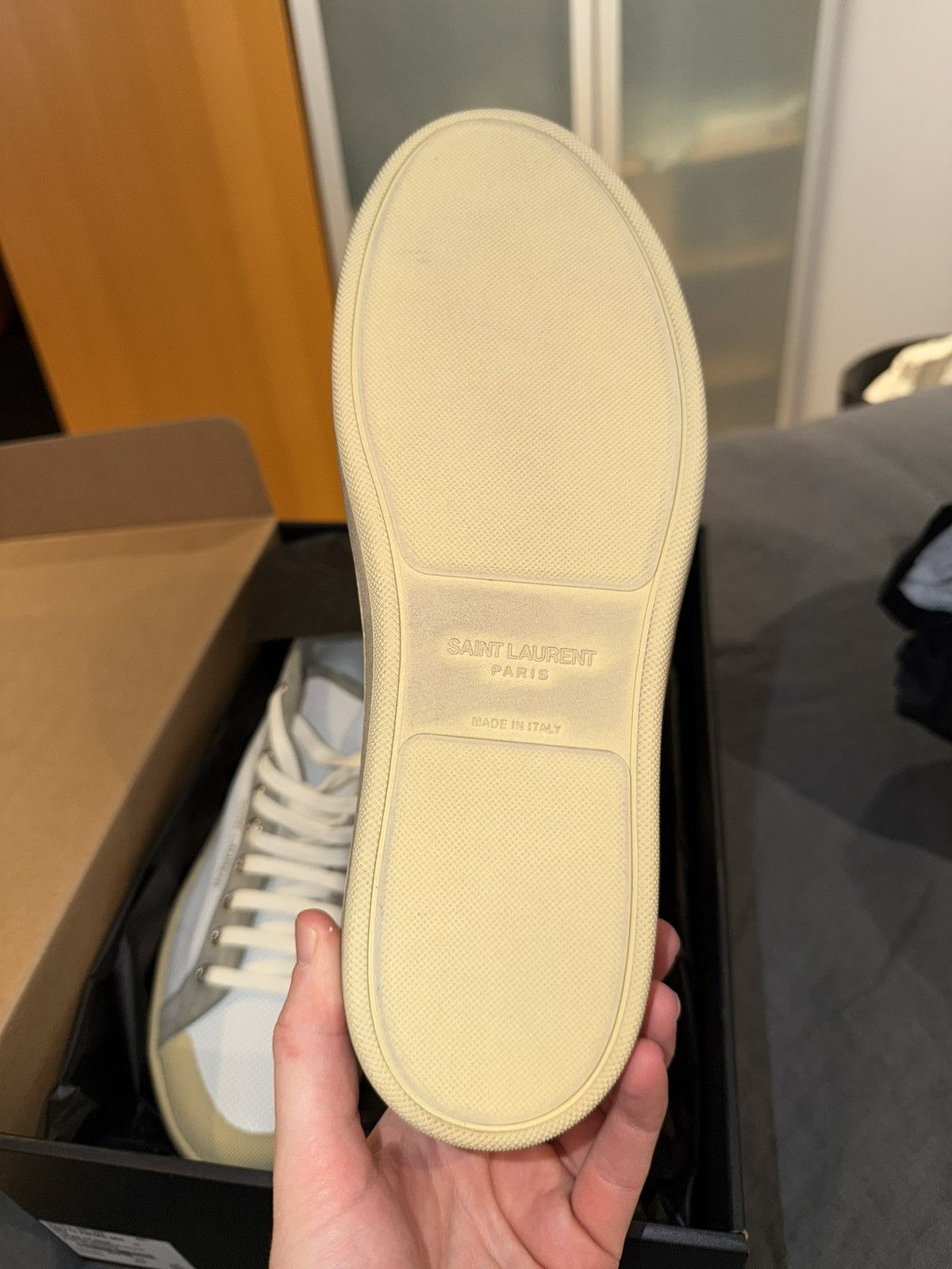 Saint Laurent Paris 🔥 Saint Laurent Paris SL39 Mid Top Size 42 – Blanc Optique 🔥 Size US 9 / EU 42 - 6 Thumbnail