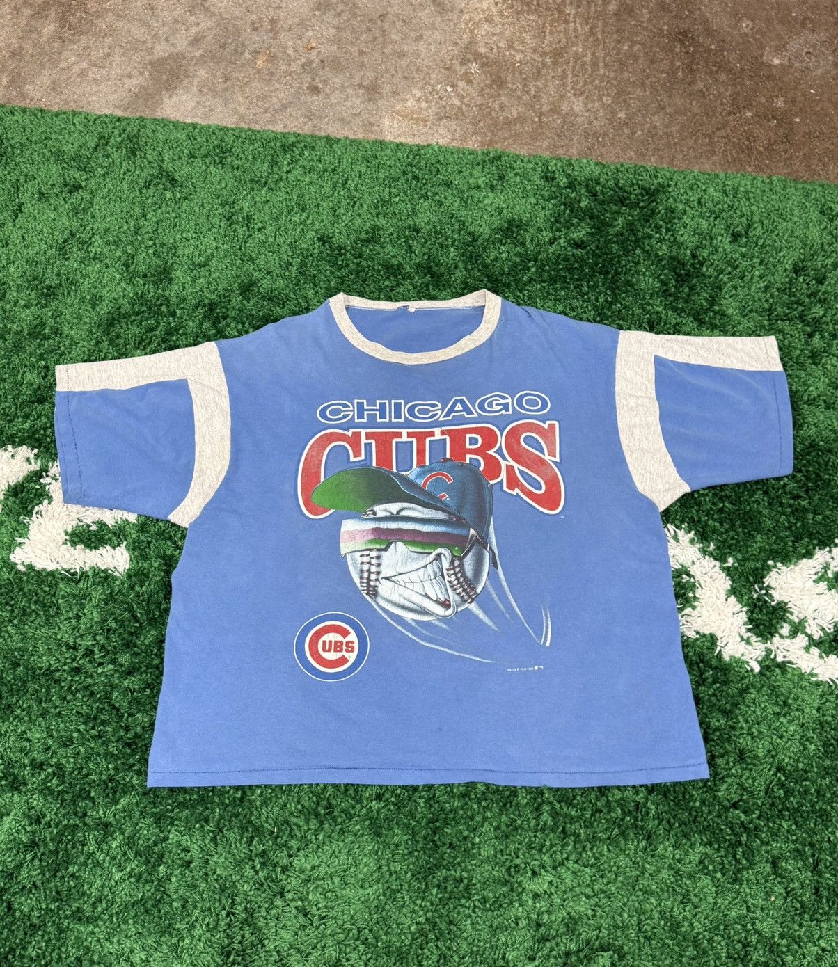 MLB RARE GRAIL 1994 Chicago Cubs Smirking Baseball Tee Vintage Size US XXL / EU 58 / 5 - 1 Thumbnail