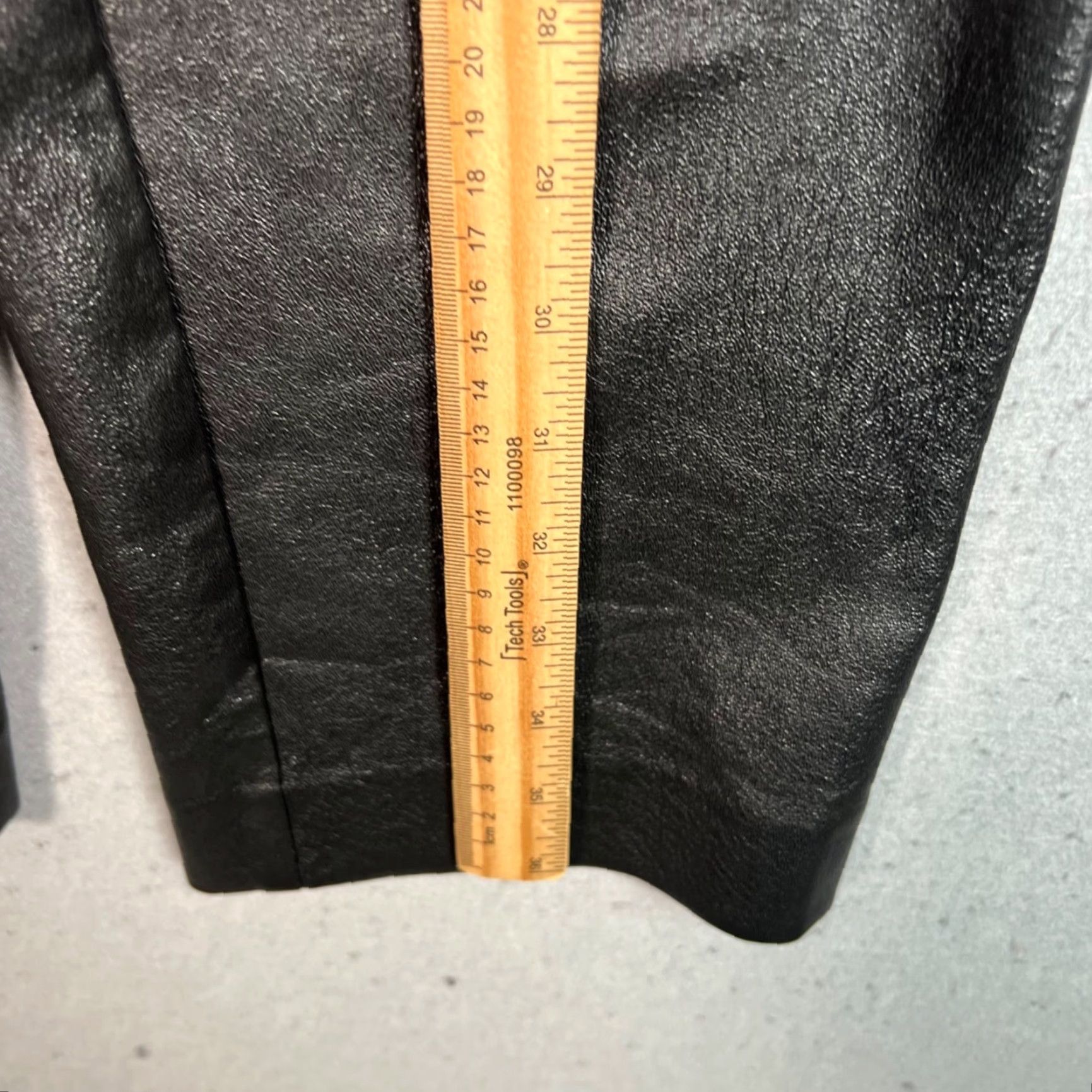 Vintage Babaton Womens Pants Size 2 Black Faux Leather High-Waisted Straight Leg Womens Size 26" / US 2 / IT 38 - 7 Thumbnail