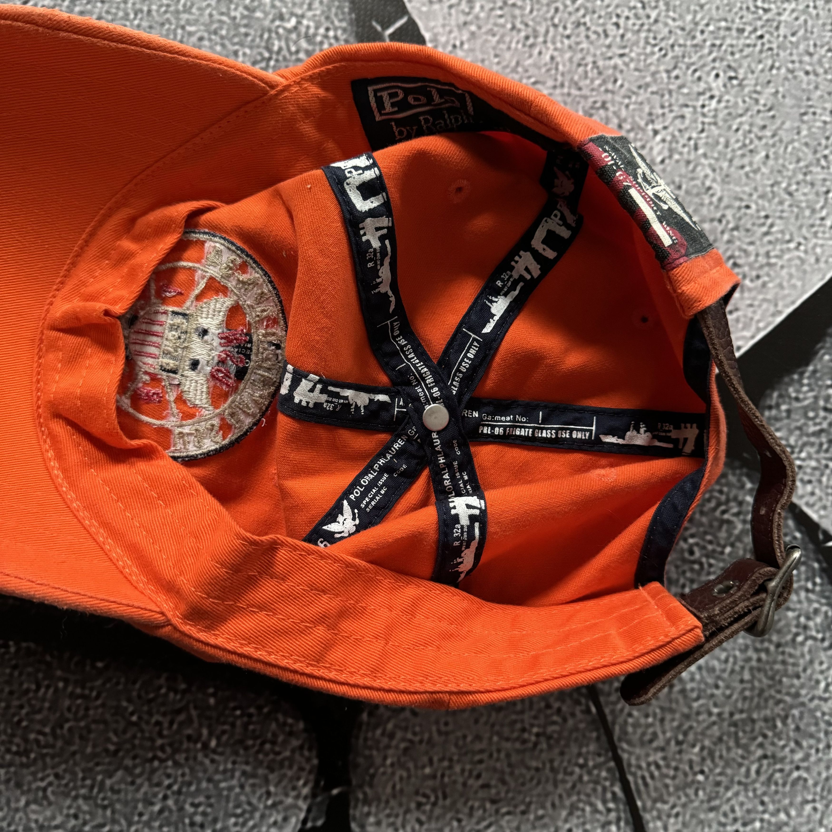 Polo Ralph Lauren × Vintage POLO RALPH LAUREN USS BAYFIELD APA 34 DISTRESSED CAP ORANGE Size ONE SIZE - 10 Thumbnail