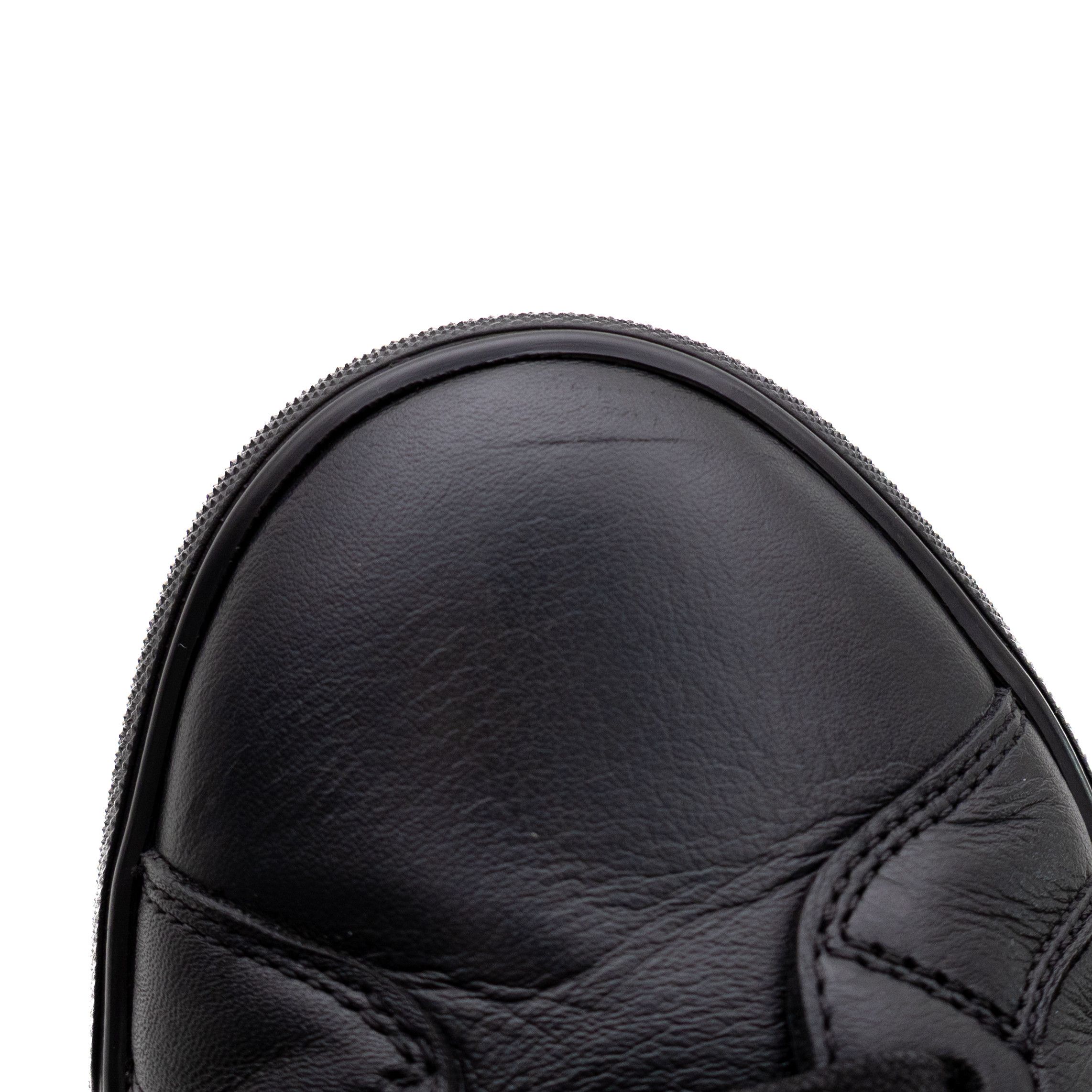 Saint Laurent Paris SAINT LAURENT ANDY BLACK LEATHER LOGO SNEAKERS SZ 8 Size US 8 / EU 41 - 13 Thumbnail