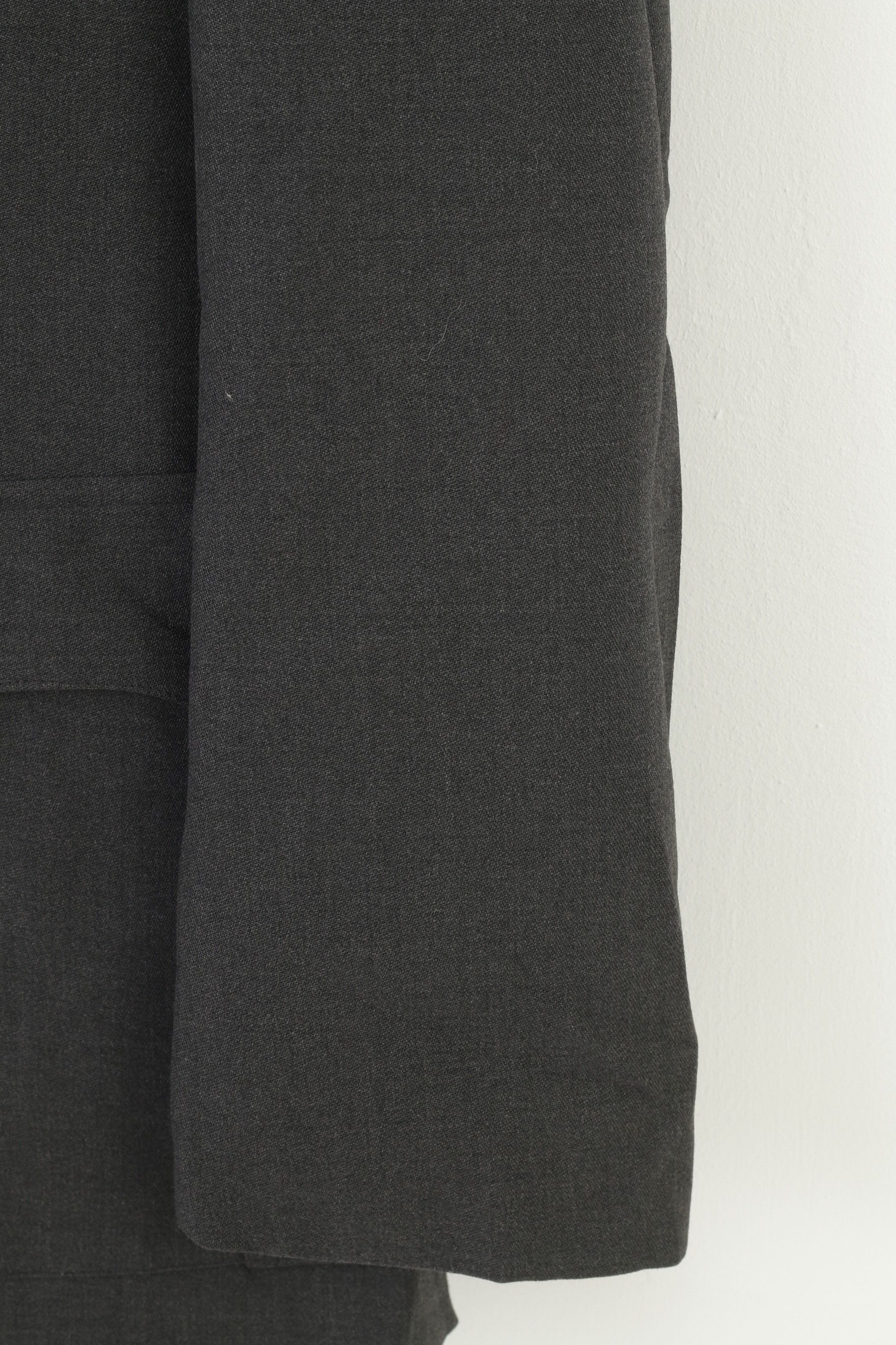 Vintage Harvik Men 42 Blazer Grey Gold Buttons Multi Pockets 11080 Size 42R - 4 Thumbnail