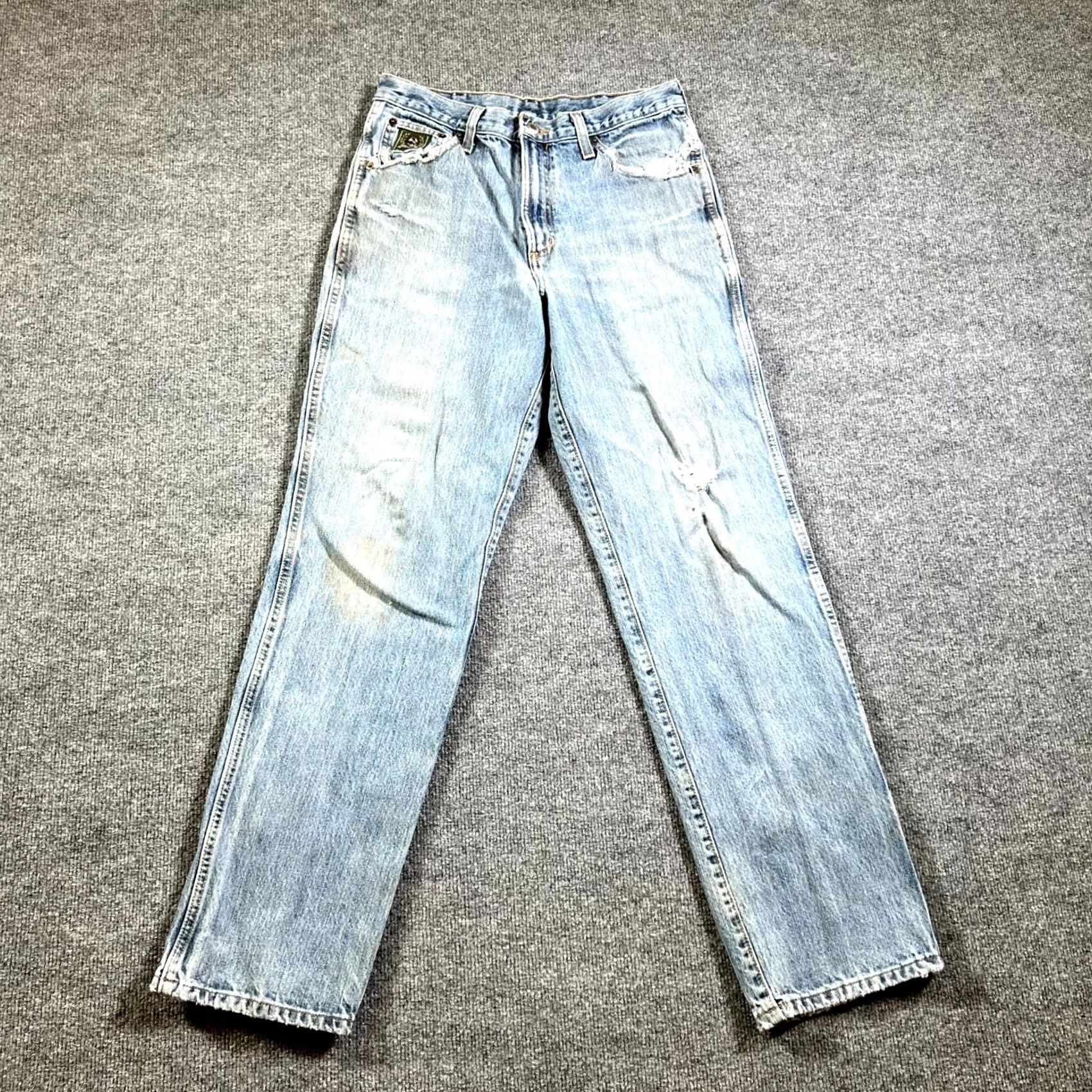 Denime Cinch Jeans Mens 31x32 Blue Denim 100% Cotton Light Wash Straight 5-Pocket Belt-Loops Jeans Mens Size US 31 - 2 Thumbnail