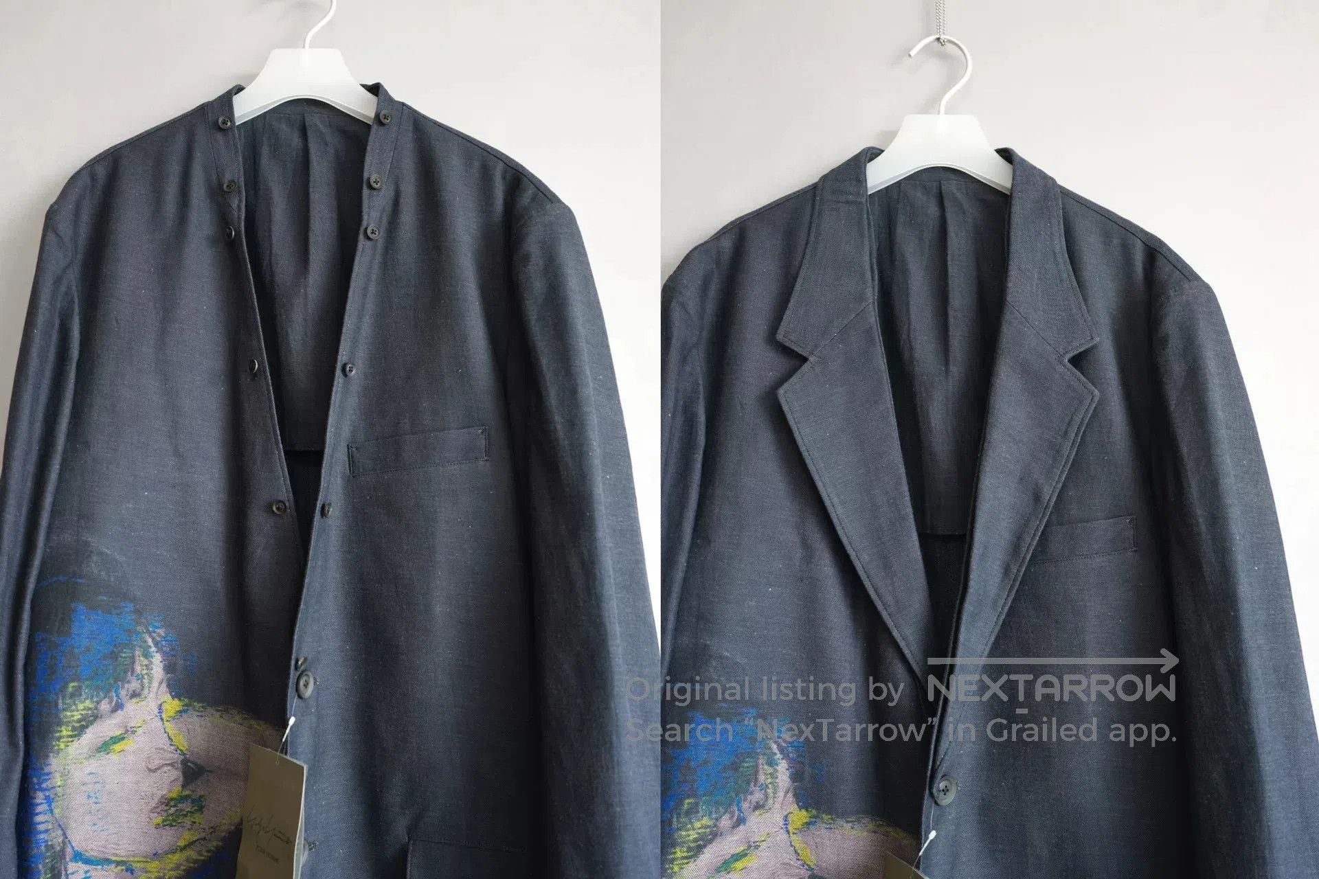 Yohji Yamamoto yohji yamamoto portrait print denim coat. Size S / US 4 / IT 40 - 7 Thumbnail