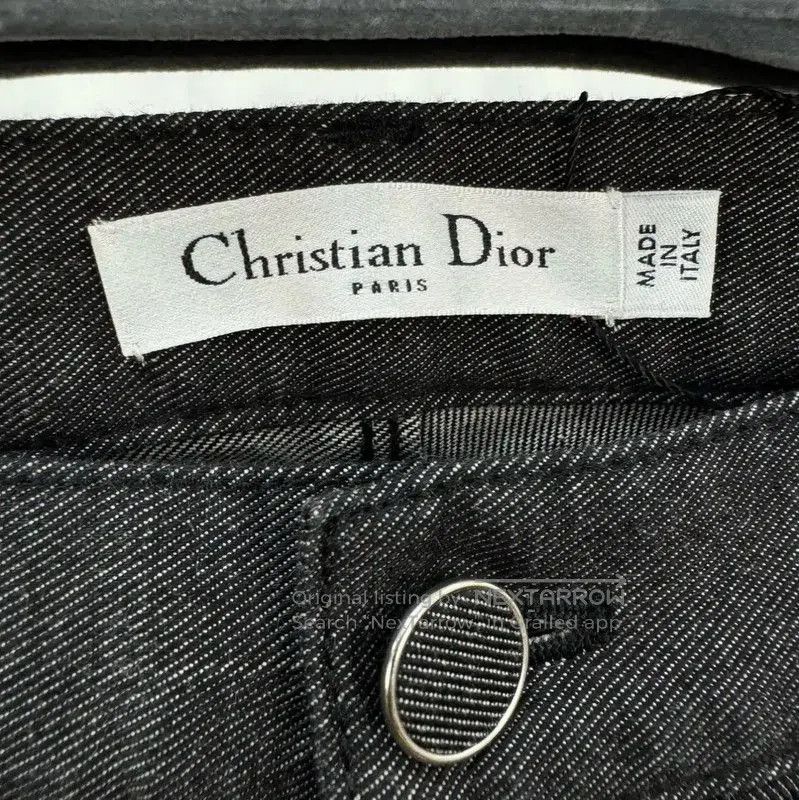 Dior Dior Black Gray Denim Logo Women's Jeans . Size 22" - 5 Thumbnail