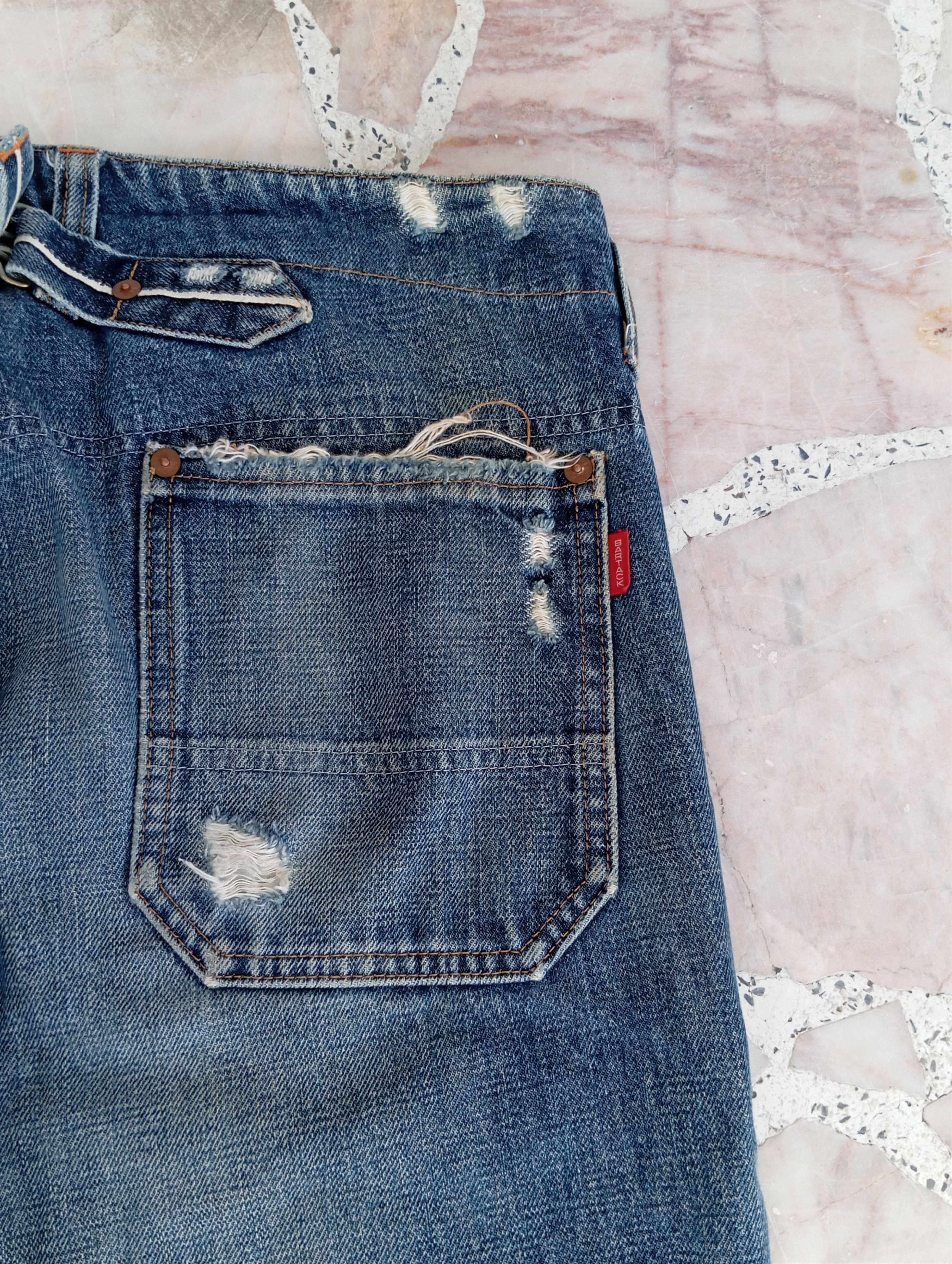 Other Denim Carpenter Distressed Denim with back buckle Size US 31 - 8 Thumbnail