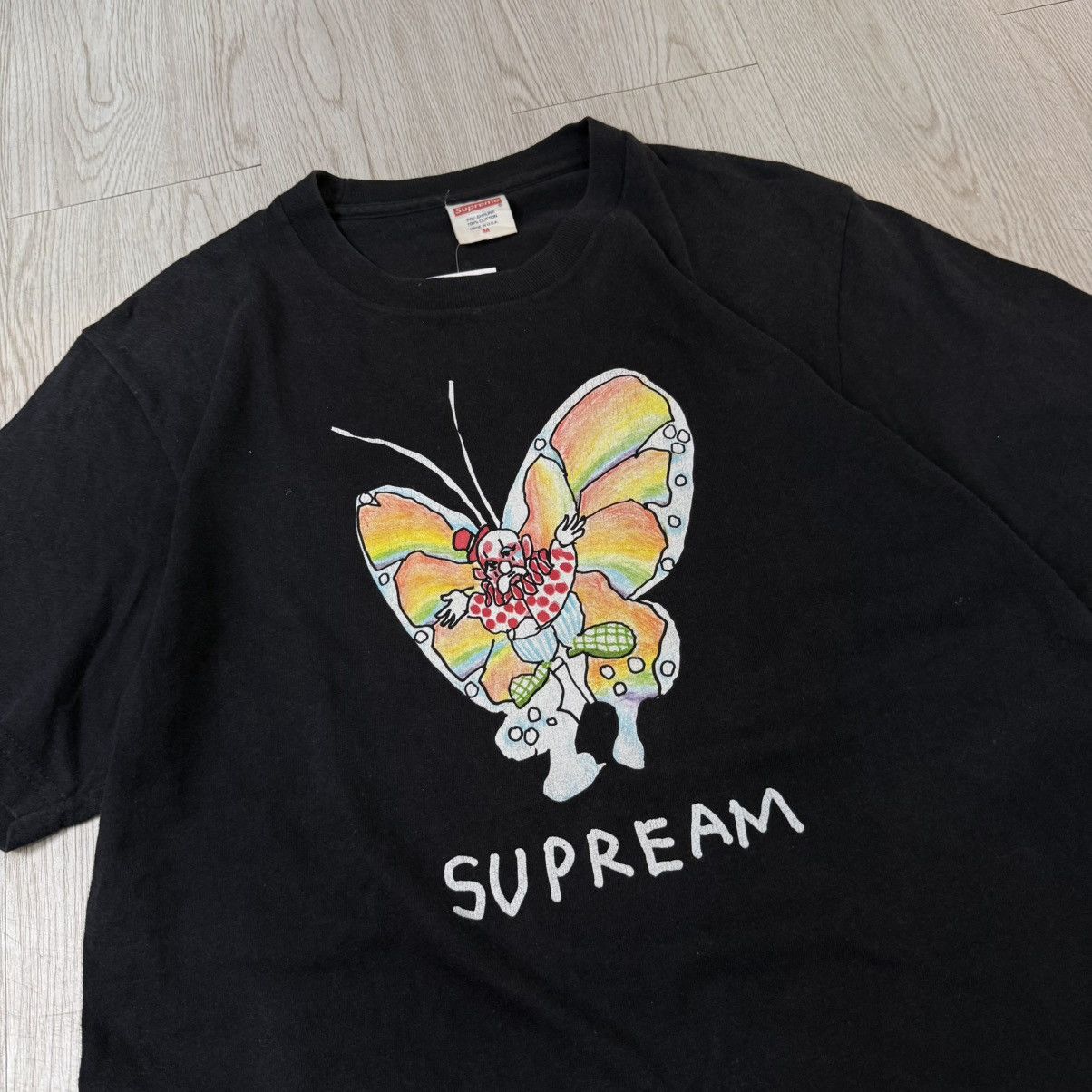 Supreme Supreme mark gonzales butterfly black tee Size US M / EU 48-50 / 2 - 3 Thumbnail