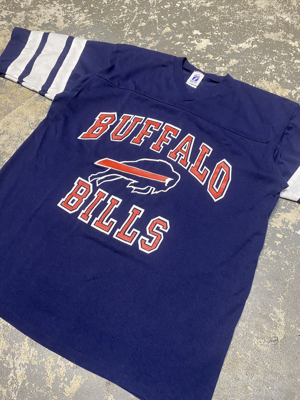 Vintage Buffalo Bills Logo 7 NFL Football Jersey Shirt USA