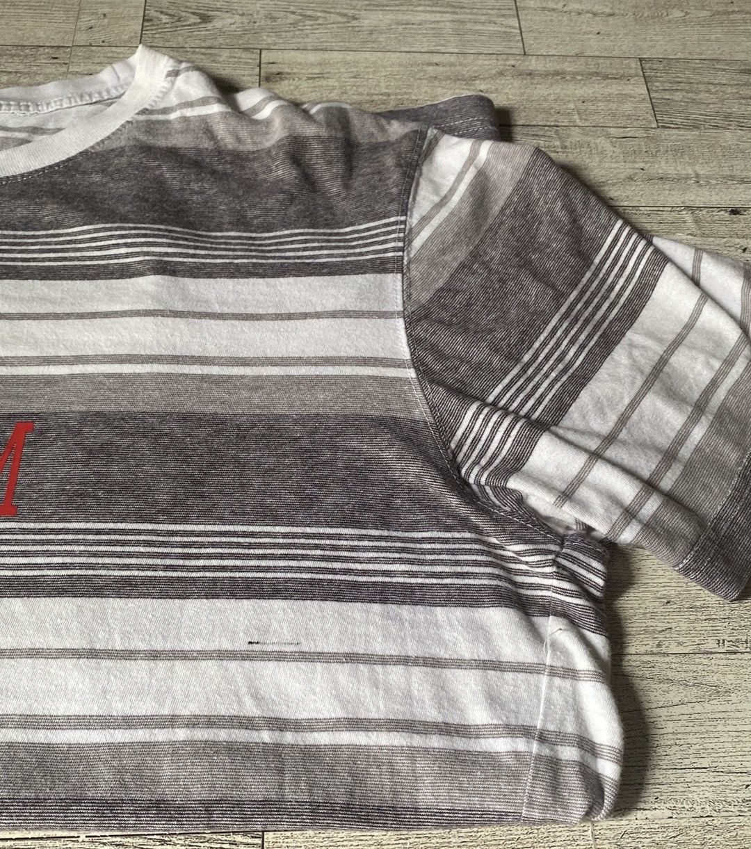 Vintage Vintage Y2K Style, Dump Him, Upcycled Oversized, Striped Tee Size L / US 10 / IT 46 - 12 Thumbnail
