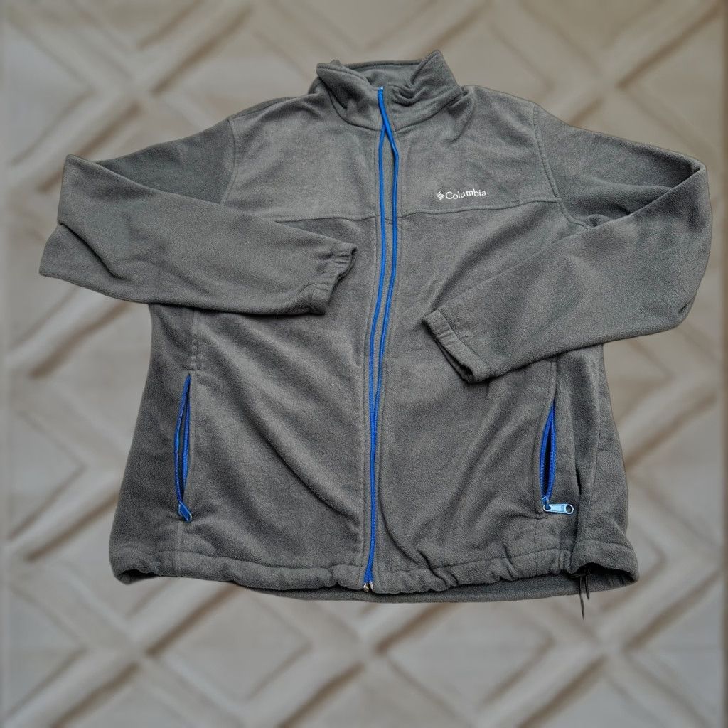 Vintage Columbia Steens Mountain Fleece Jacket Mens XL Gray Blue Full Zip Outdoor Hiking Jacket Size US XL / EU 56 / 4 - 1 Thumbnail