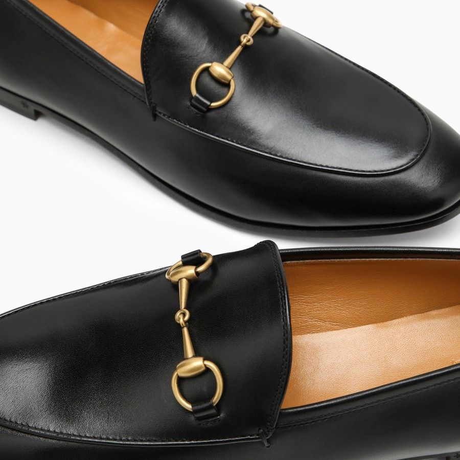 Gucci o1d2blof0824 Leather Jordaan Loafers in Black Size US 8 / IT 38 - 5 Thumbnail