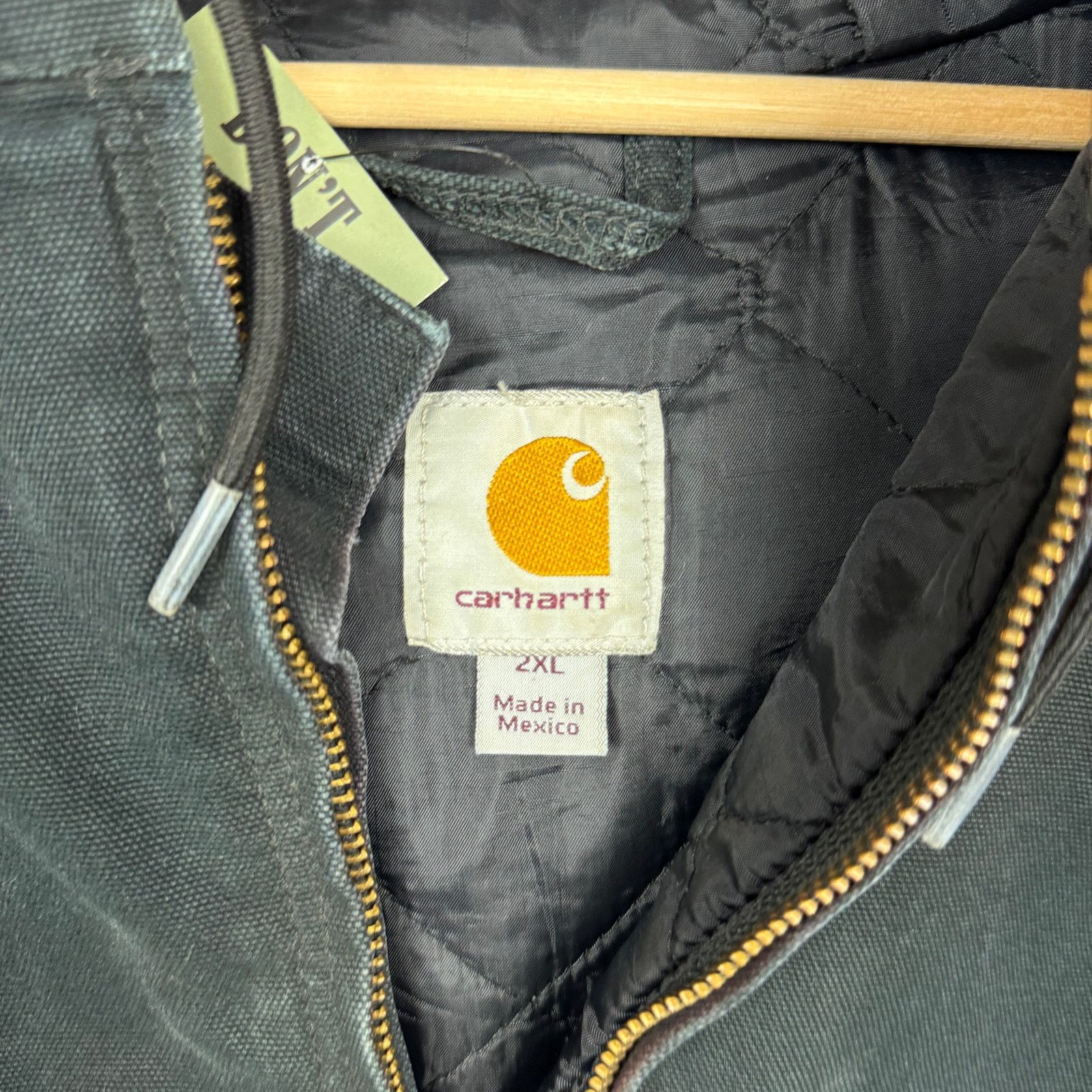 Carhartt × Vintage 00s Faded Black Carhartt Hooded Detroit Work Jacket XXL 2359 Size US XXL / EU 58 / 5 - 9 Thumbnail