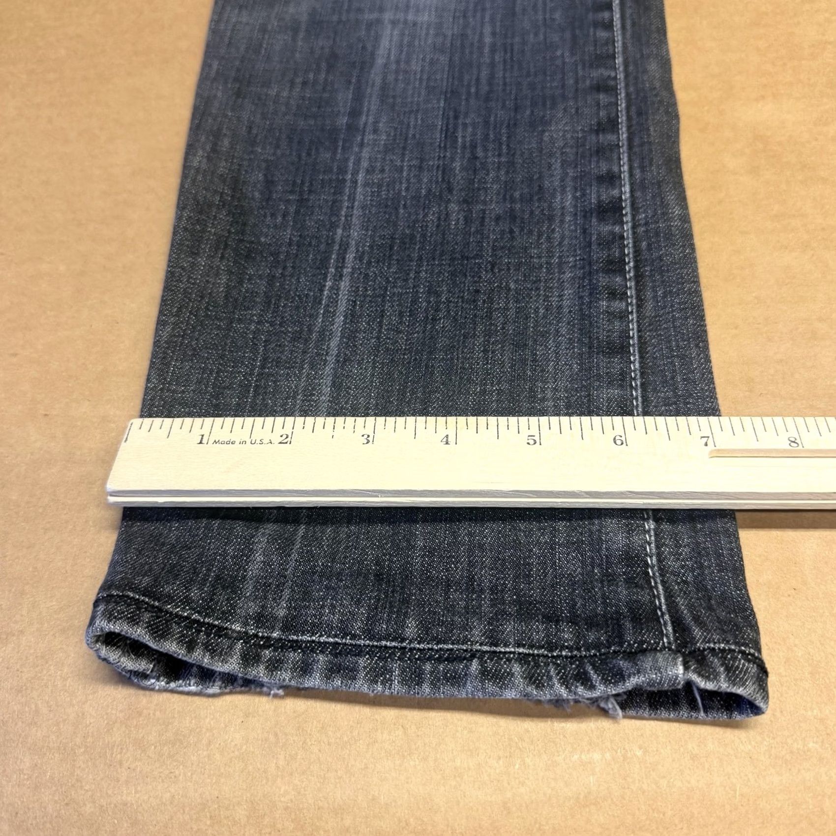 7 For All Mankind 7 For All Mankind Jeans Mens 32x29 Gray Medium Wash Straight Fit Stretch Denim Size US 32 / EU 48 - 2 Thumbnail