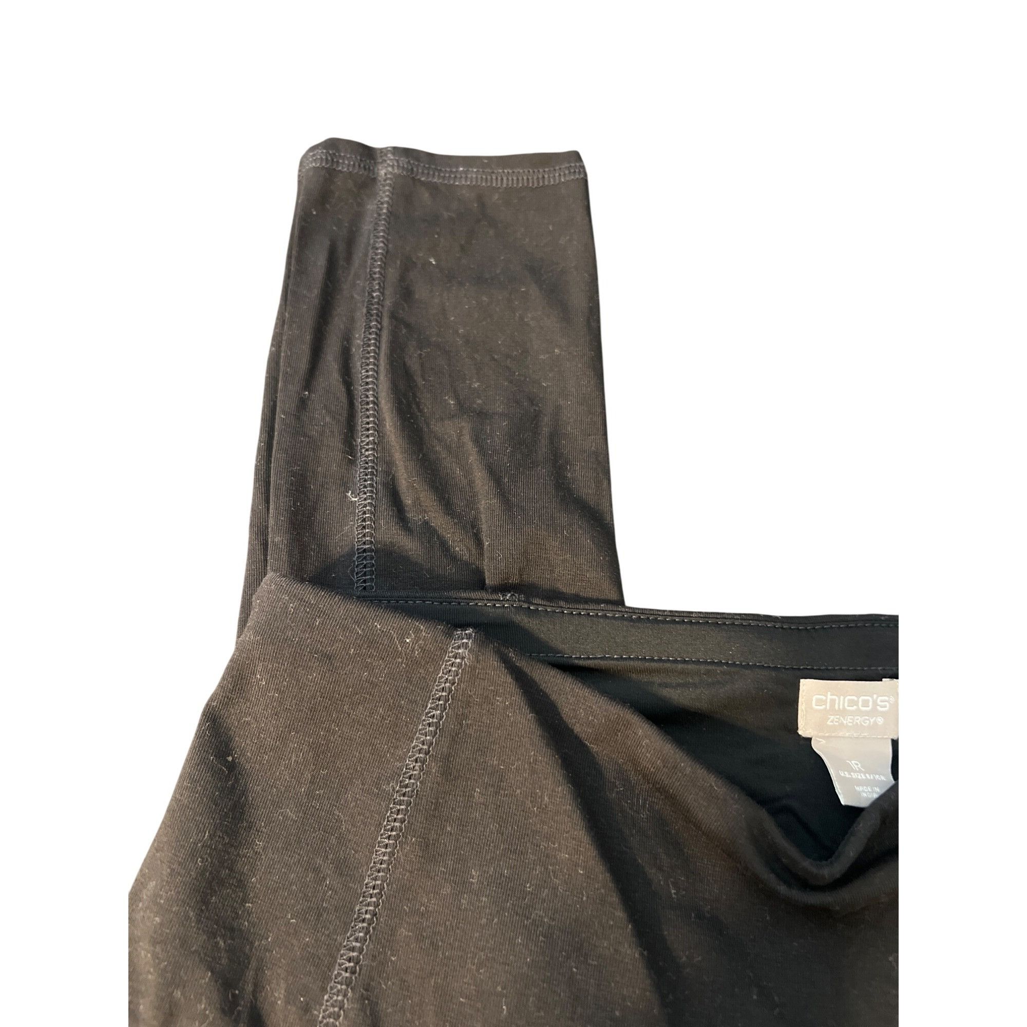 Chicos Chicos Zenergy Black Athletic Leggings Side Pockets High Wai Size 30" / US 8 / IT 44 - 2 Thumbnail