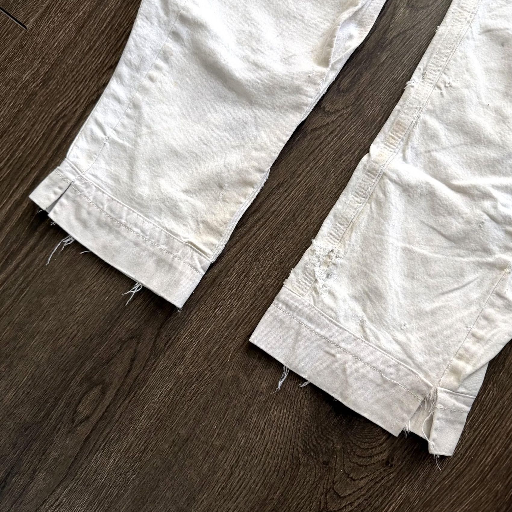 Carhartt VINTAGE Carhartt Painter Pants 34x30 White Canvas Distressed Double Knee Carpenter Workwear Mens Pants Size US 34 / EU 50 - 4 Thumbnail