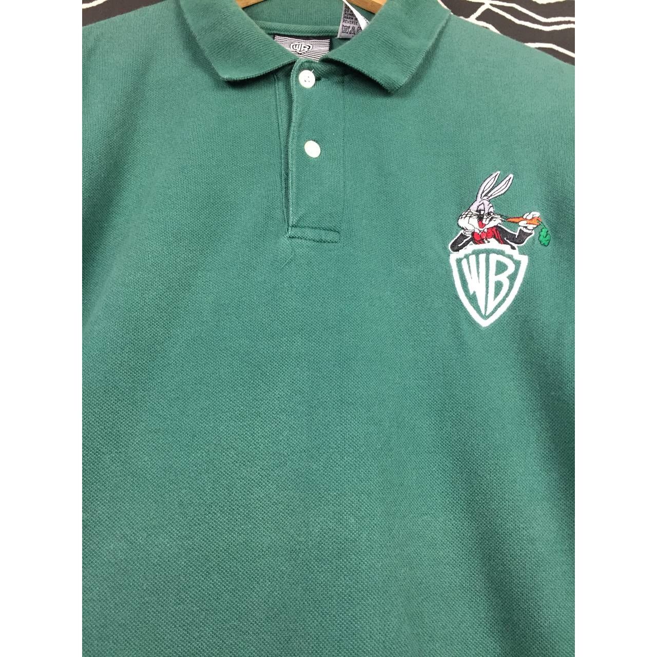 Cartoon Network × Vintage × Warner Bros Vtg 90s Warner Bros Bugs Bunny Embroidered Logo Polo Tee Size US M / EU 48-50 / 2 - 4 Thumbnail