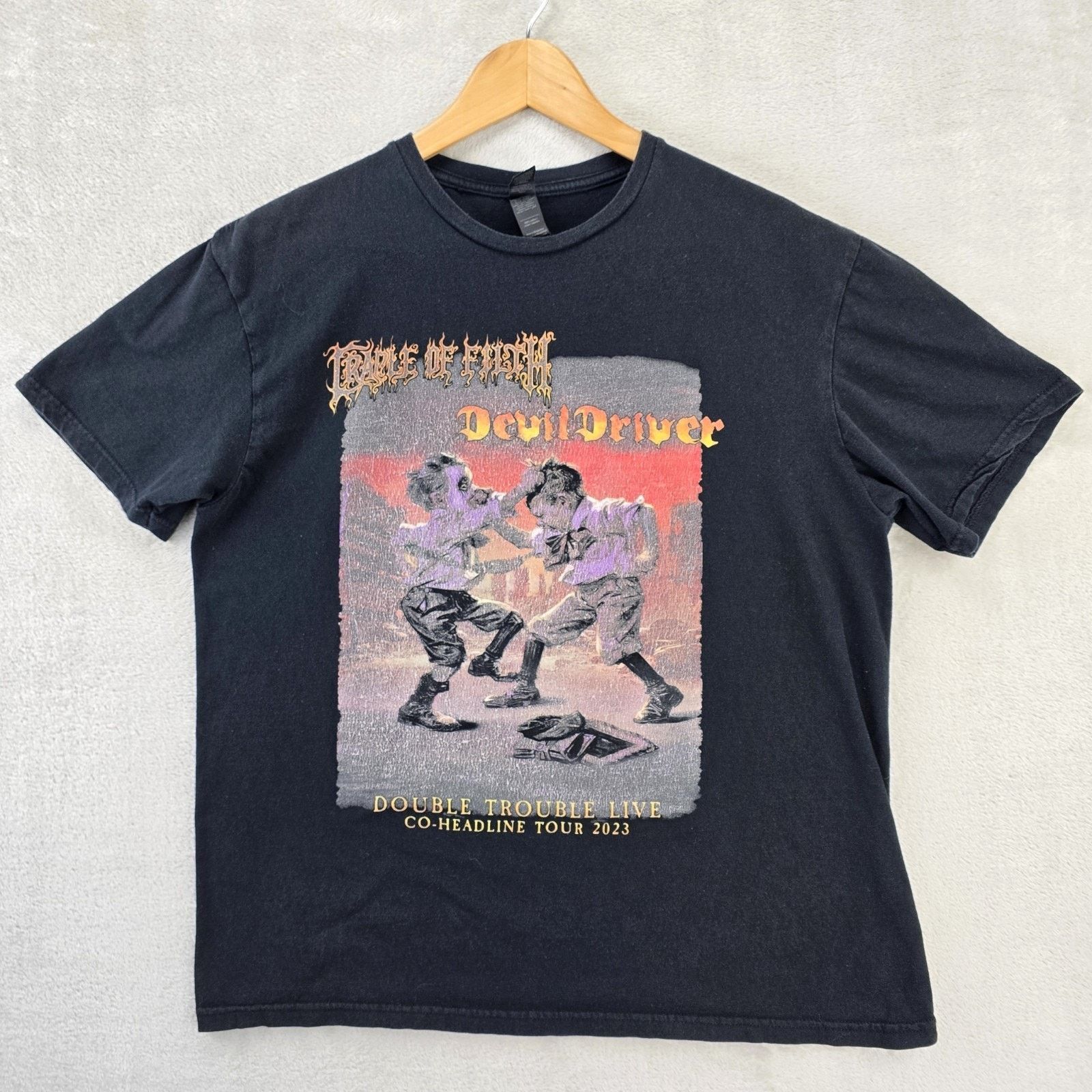 Gildan Cradle Of Filth DevilDriver Double Trouble Live Shirt Large Size US L / EU 52-54 / 3 - 1 Thumbnail