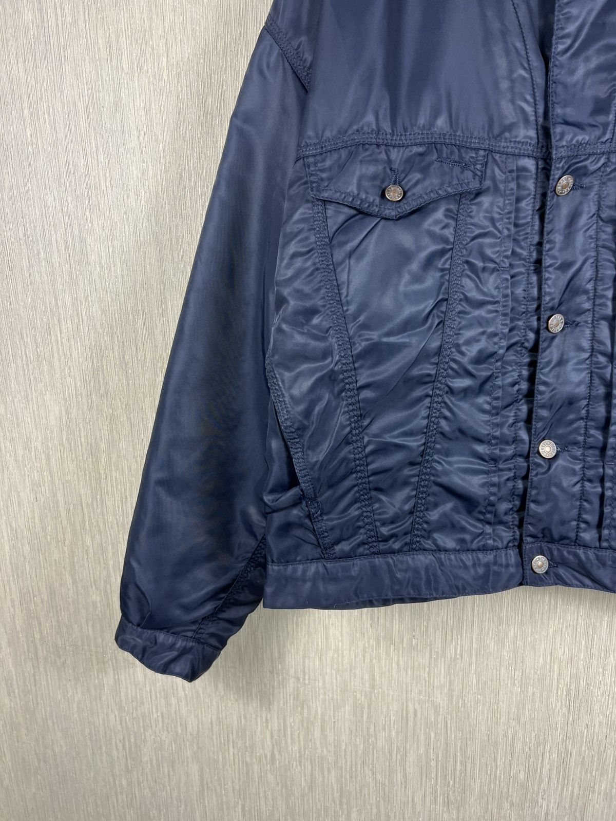 Diesel Vintage 90s Diesel denver navy cropped nylon jacket italy Size US L / EU 52-54 / 3 - 7 Thumbnail