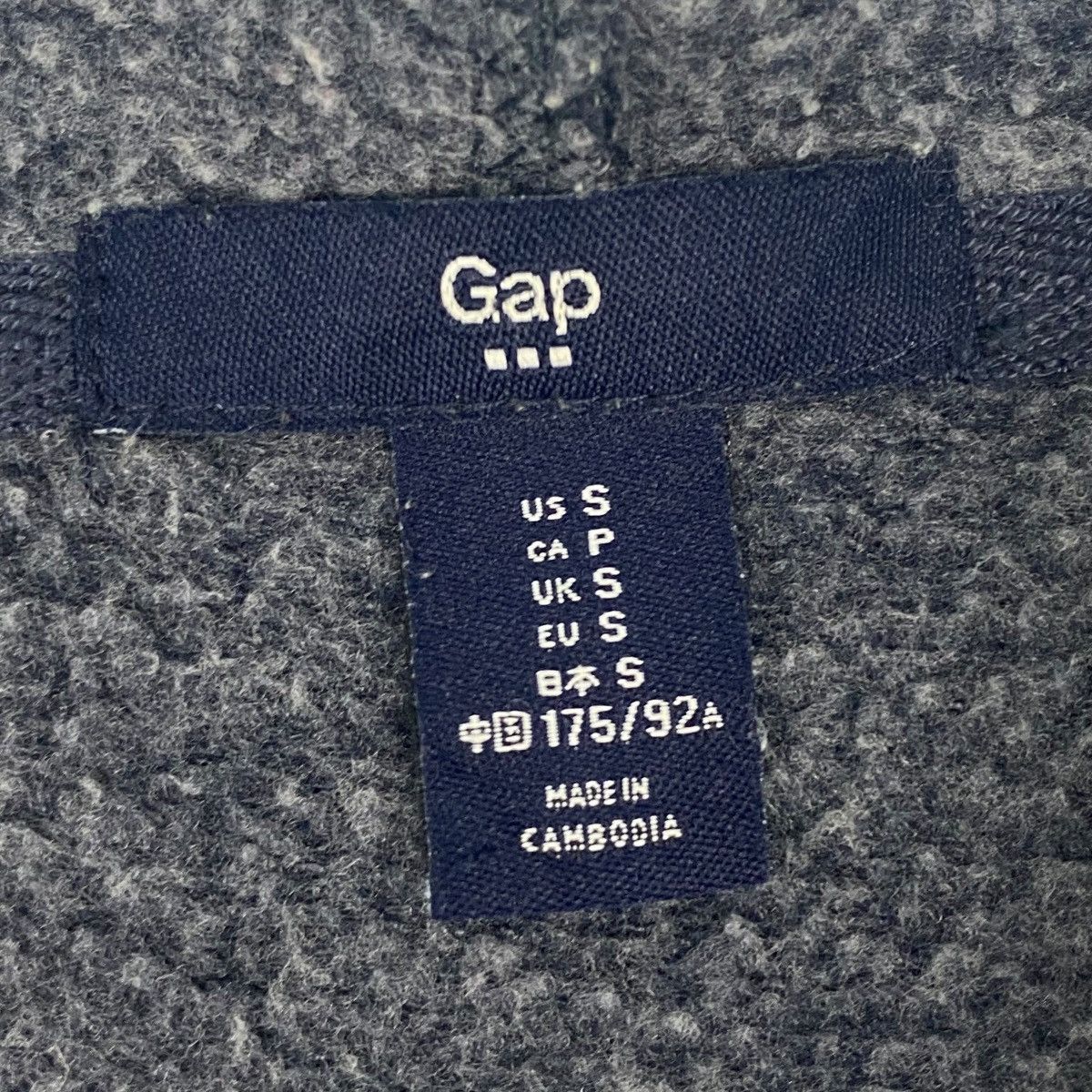 Vintage Vintage GAP Full Zipper Hoodie Sweater Black Big Logo Size M Size US M / EU 48-50 / 2 - 7 Thumbnail