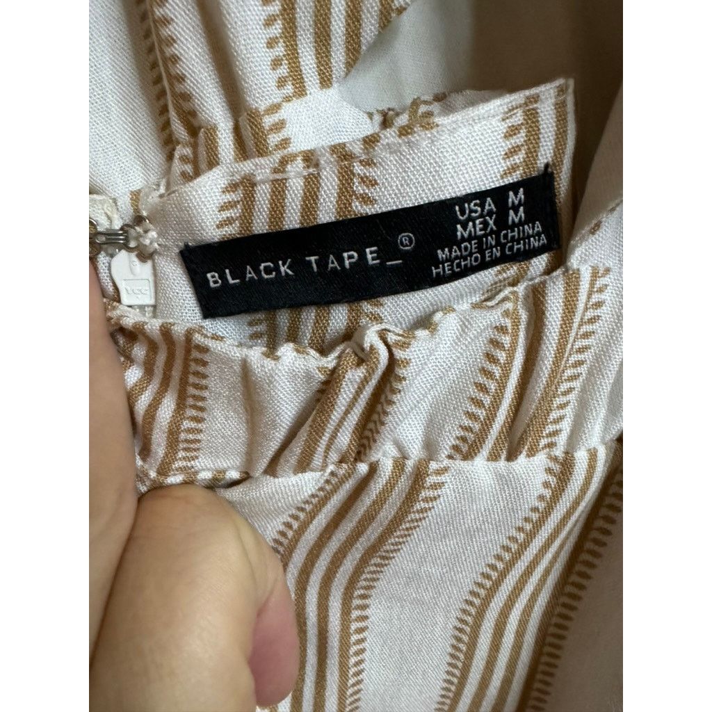 Other Black Tape Tan & WHITE STRIPED JUMPSUIT Size M Size 30" / US 8 / IT 44 - 4 Thumbnail