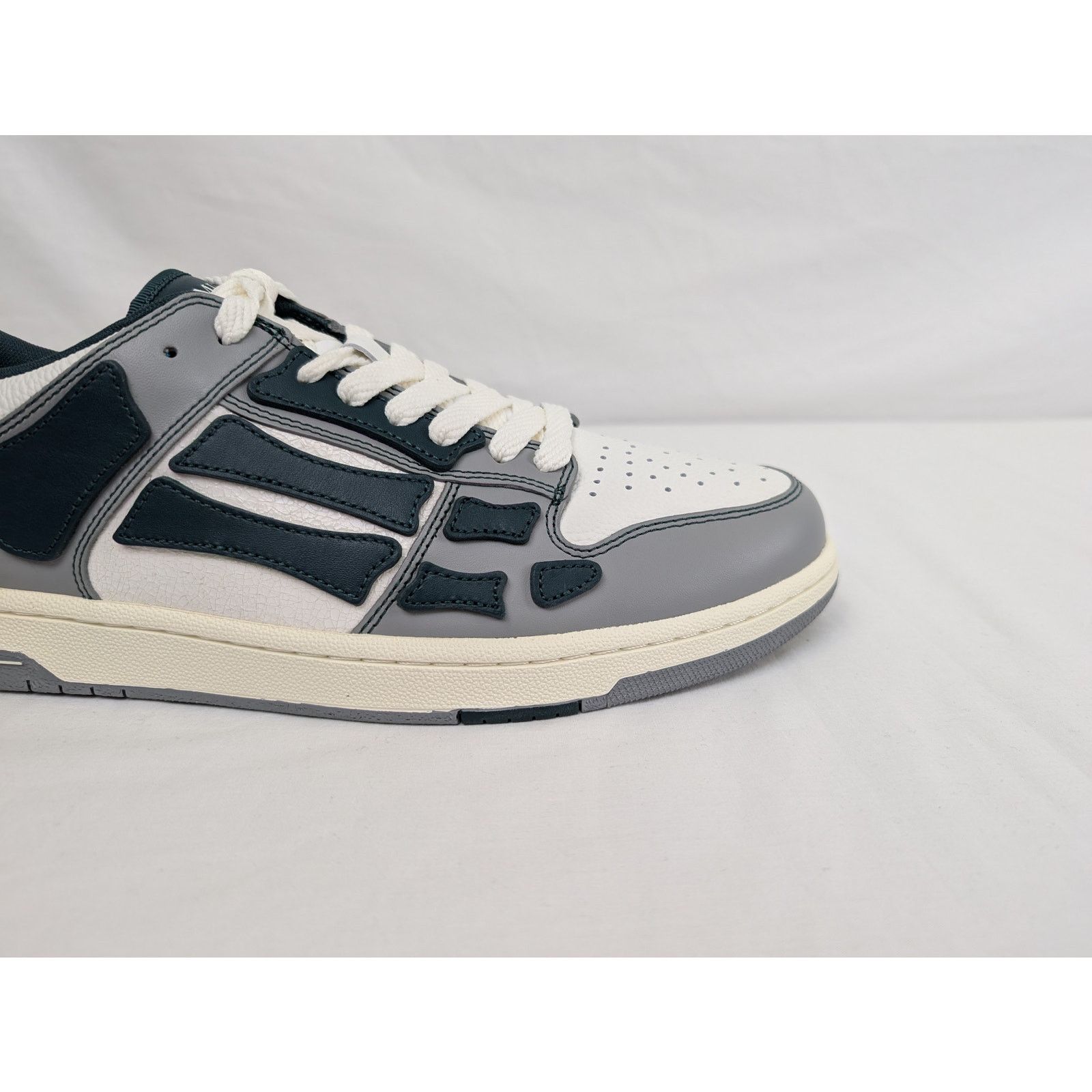 Amiri o1rshd1 Varsity Skel Skeleton Top Low Sneakers in Evergreen Size US 13 / EU 46 - 3 Thumbnail
