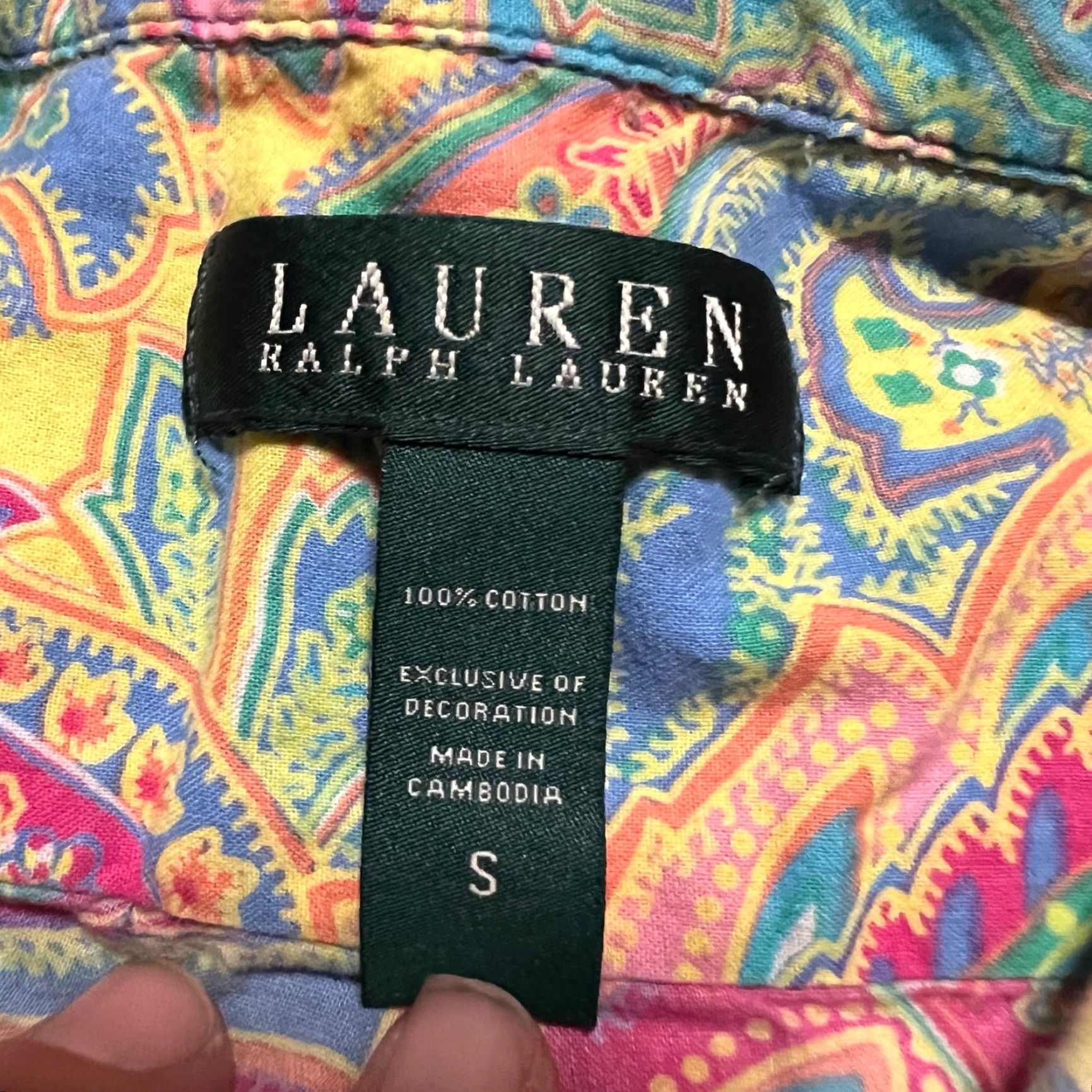 Ralph Lauren Lauren Ralph Lauren Button Up Cotton Nightgown Sleep Shirt Paisley Women Small Size S / US 4 / IT 40 - 6 Thumbnail
